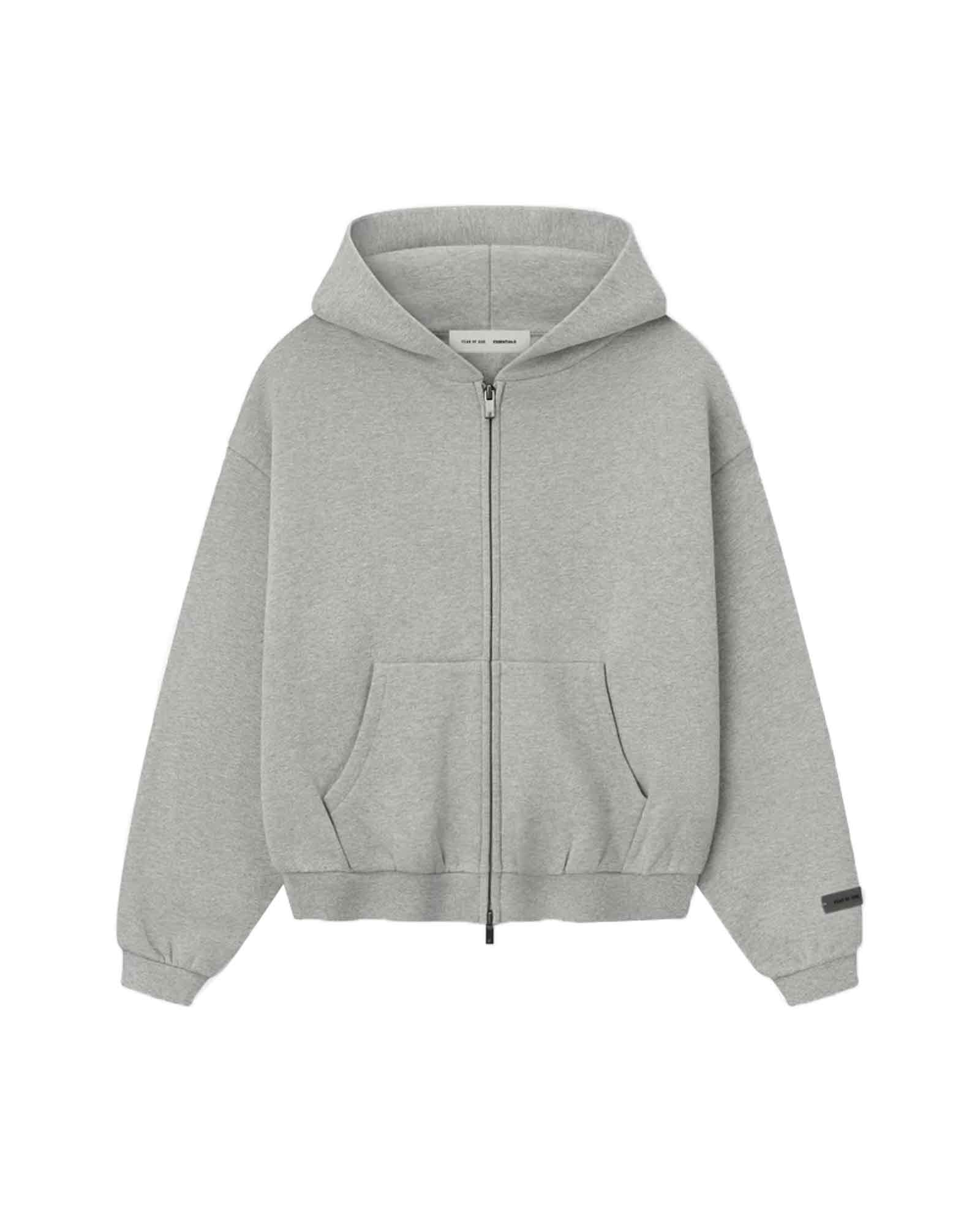 ESSENTIALS・エッセンシャルズ - パーカー・フーディ KID'S FLEECE HOODIE ZIP-UP / CONCRETE HEATHER