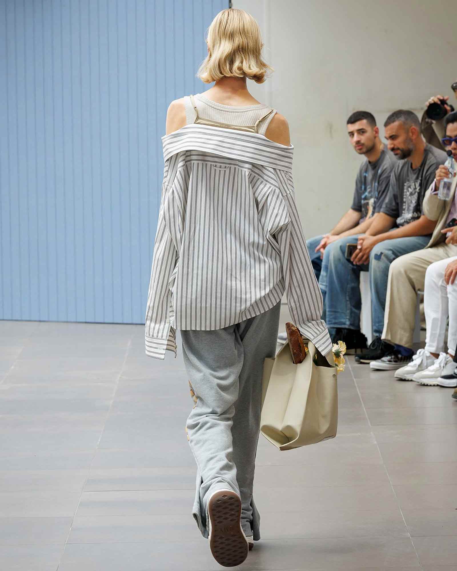 MIHARA YASUHIRO・Yasuhiro Mihara -  LAYERED STRIPE SHIRTS / WHITE