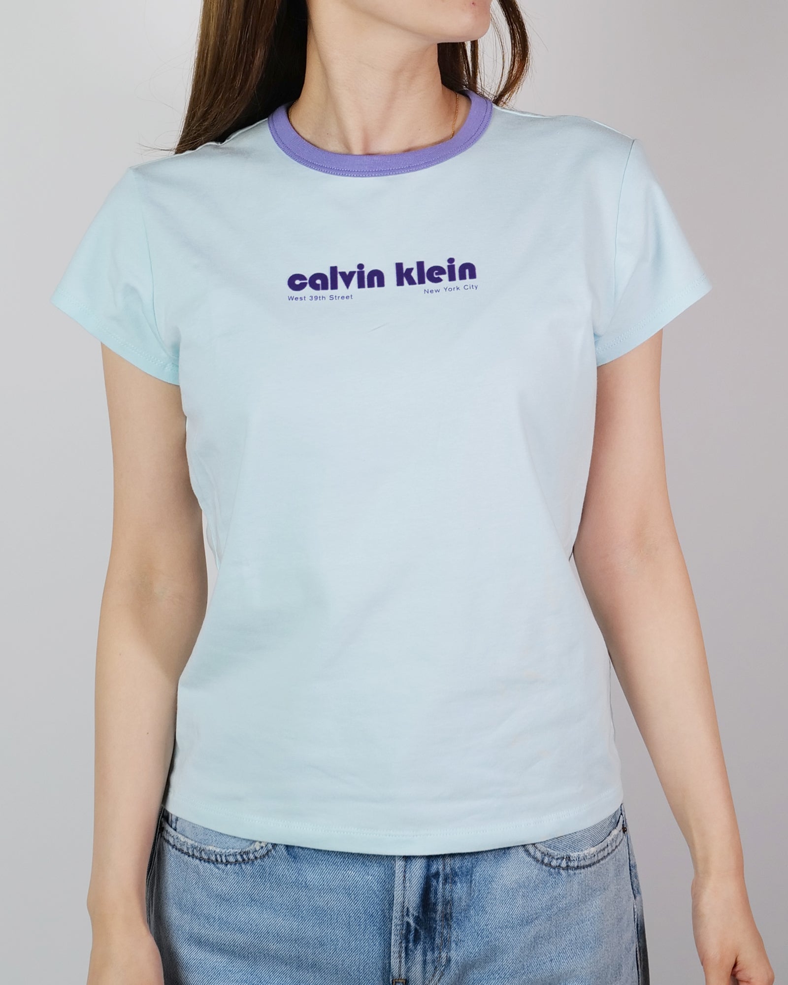 Calvin Klein・カルバン クライン - Tシャツ・カットソー SS RETRO LOGO GRAPHIC TEE / BLUE