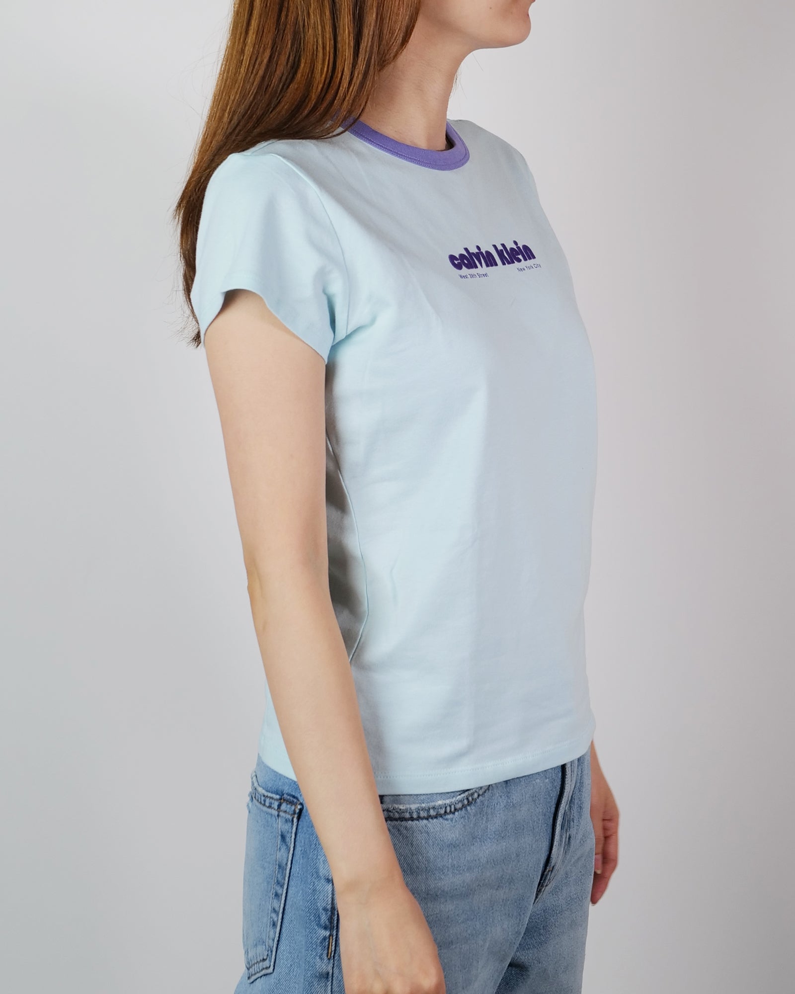 Calvin Klein・カルバン クライン - Tシャツ・カットソー SS RETRO LOGO GRAPHIC TEE / BLUE