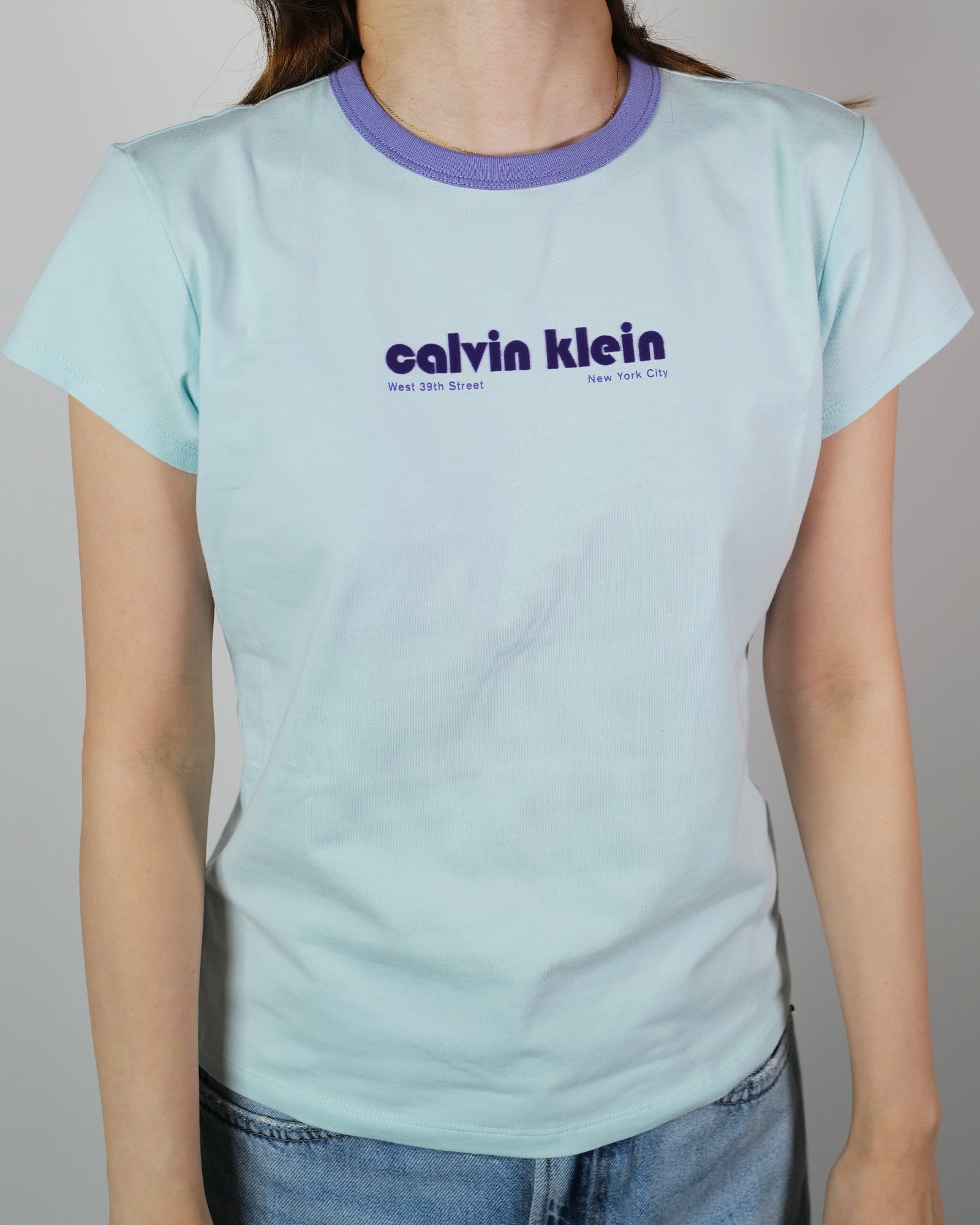Calvin Klein・カルバン クライン - Tシャツ・カットソー SS RETRO LOGO GRAPHIC TEE / BLUE