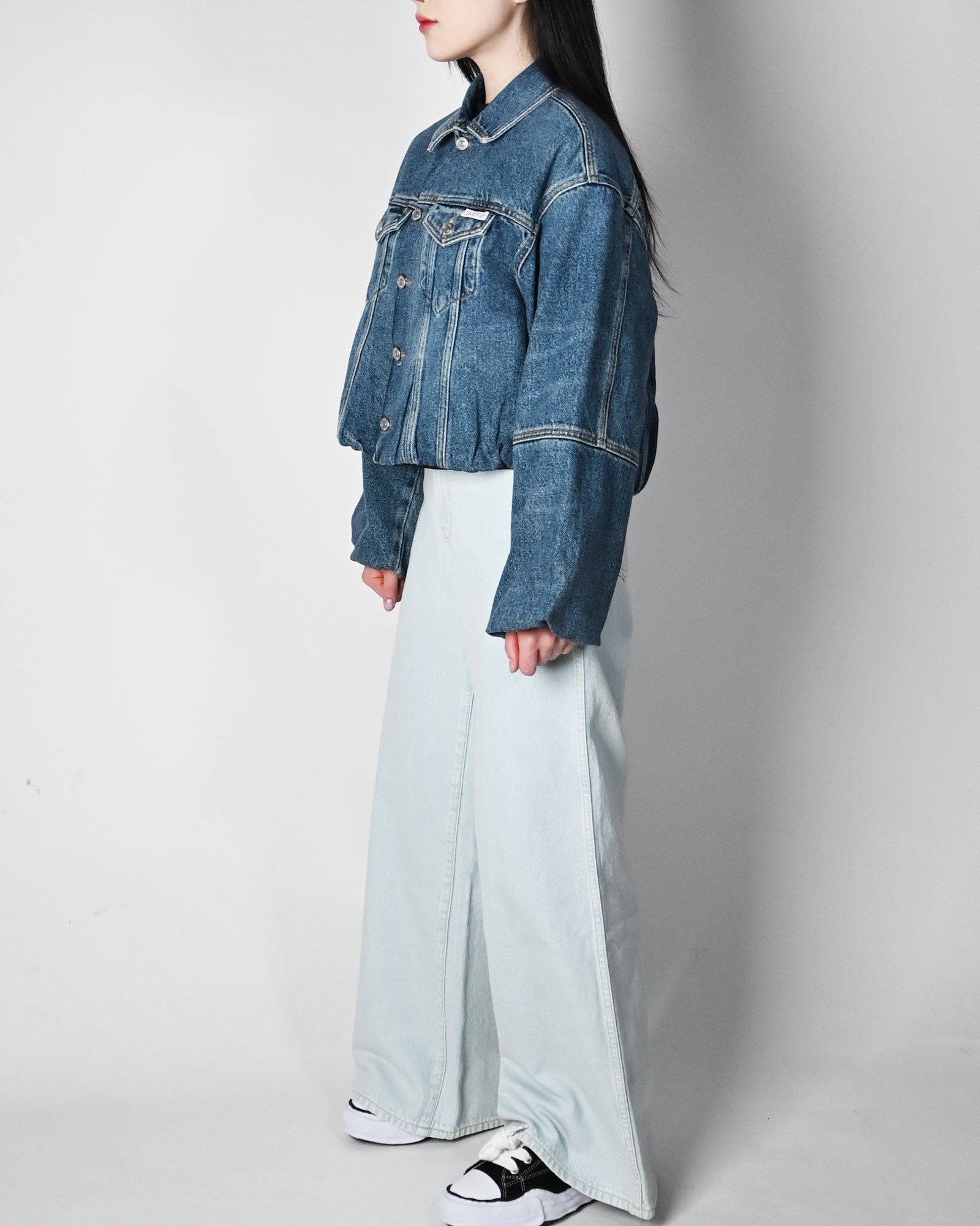 Calvin Klein・Calvin Klein -  DENIM BUBBLE JACKET TINTED ORCHARD / BLUE