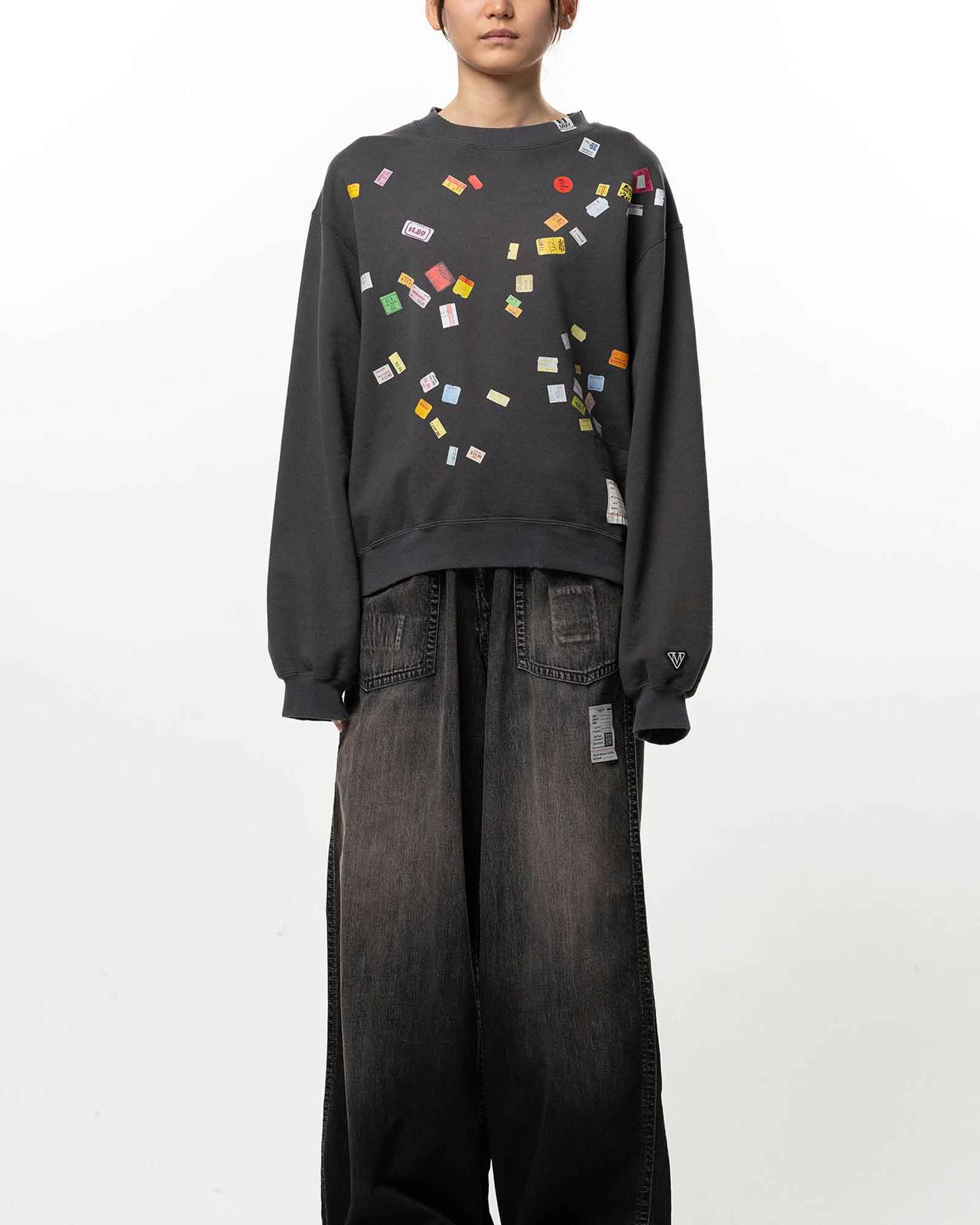 MIHARA YASUHIRO・ミハラヤスヒロ - スウェット PRICE STICKER PULLOVER / BLACK