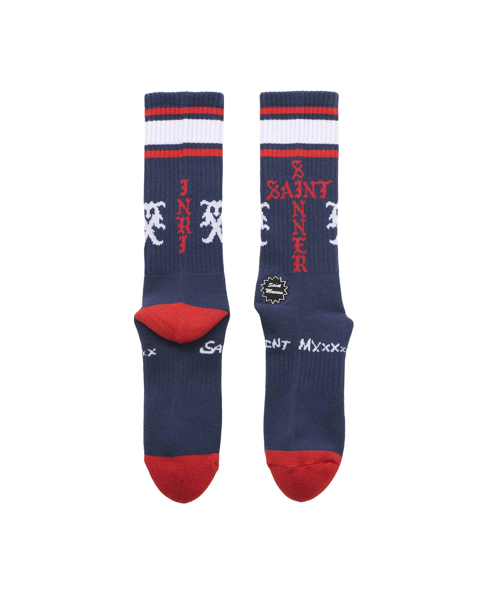 ©SAINT M××××××・セントマイケル - ソックス・レッグウェア SOCKS/SINNER / BLUE+RED