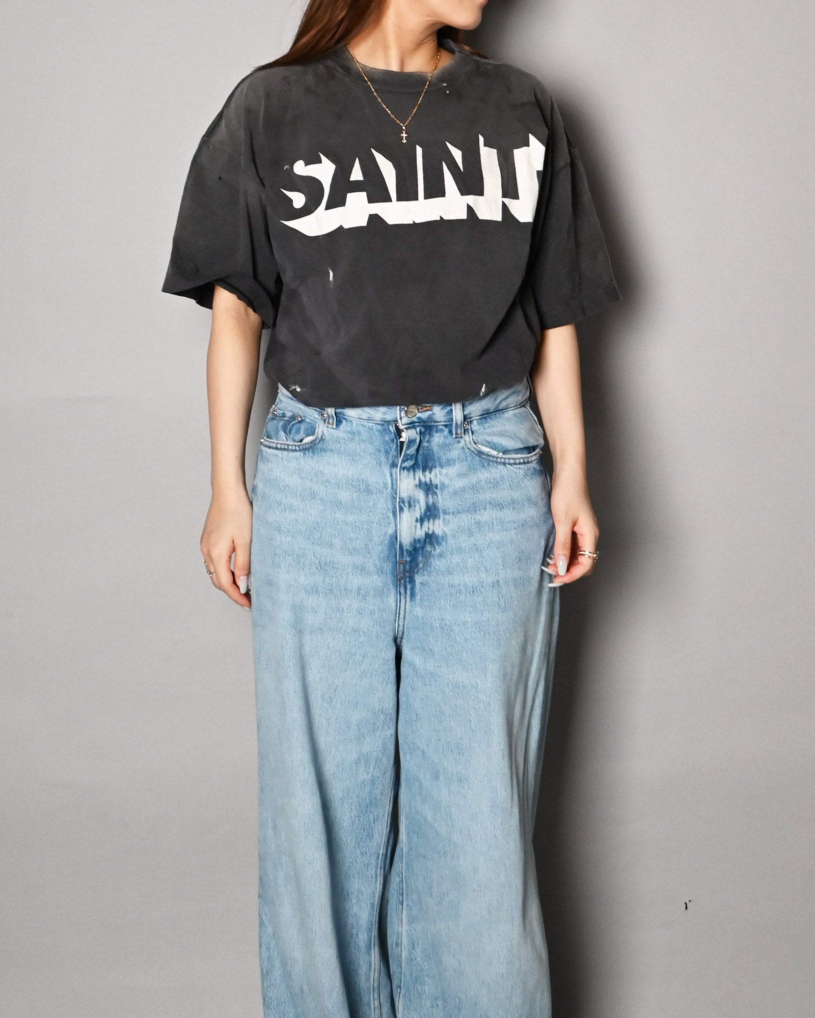 ©SAINT M××××××・セントマイケル - Tシャツ・カットソー SS TEE/SAINT / BLACK