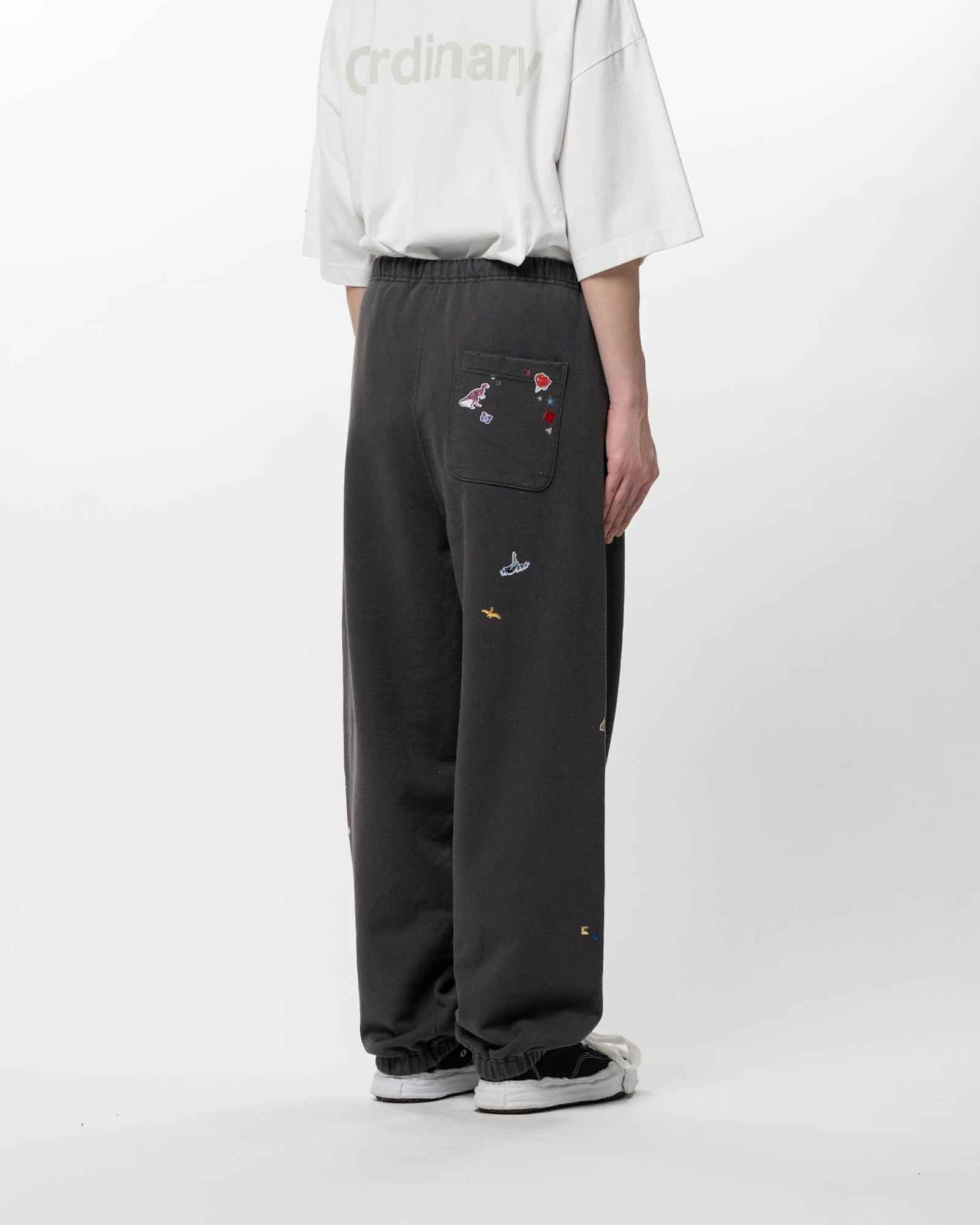 MIHARA YASUHIRO・ミハラヤスヒロ - スウェットパンツ KIDS STICKER PANTS / BLACK