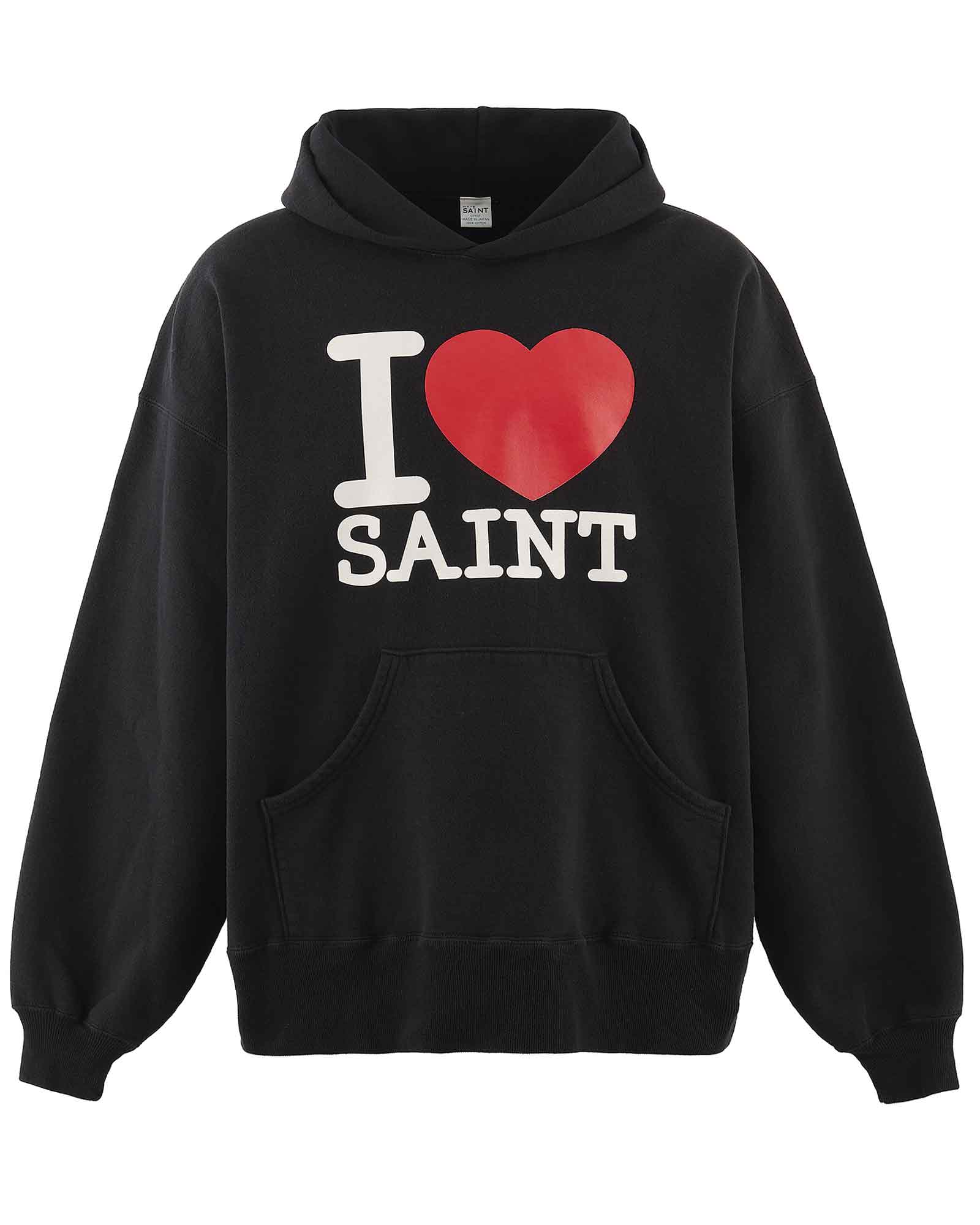 HOODIE/I LOVE SAINT / BLACK