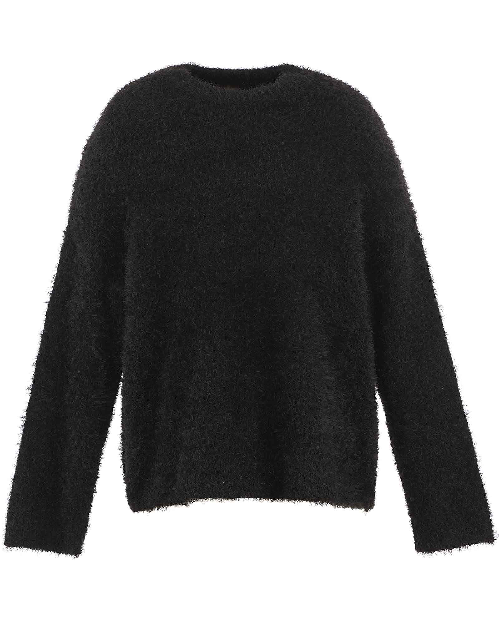 CREW NECK KNIT/GLITTER / BLACK