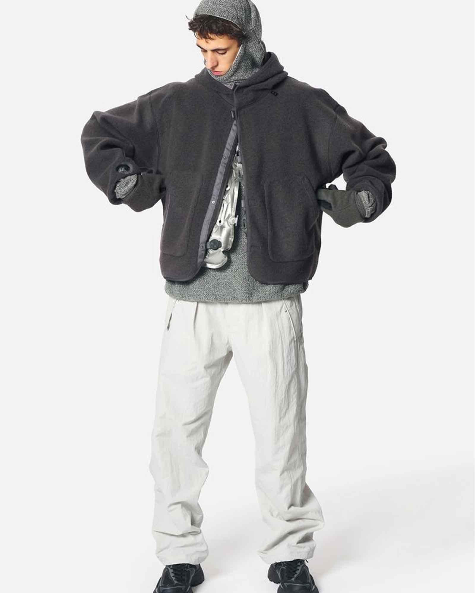 Goldwin 0・ゴールドウイン ゼロ - パーカー・フーディ WOOL FLEECE HOODIE / DARK LAVA
