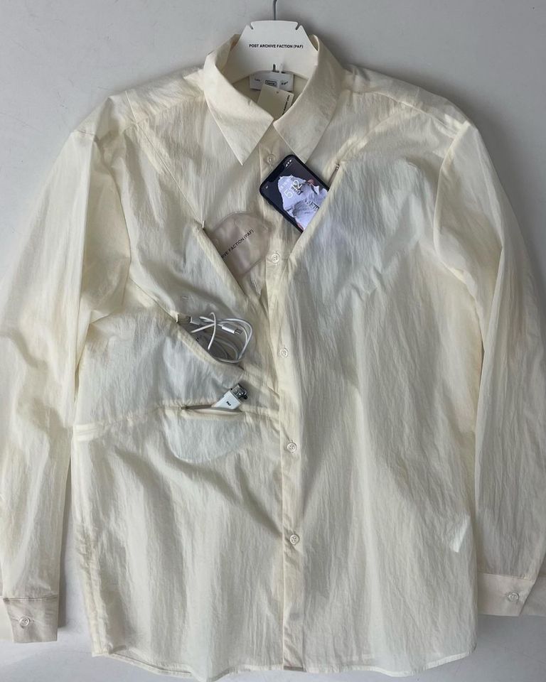POST ARCHIVE FACTION × 5.0 SHIRT CENTER / IVORY