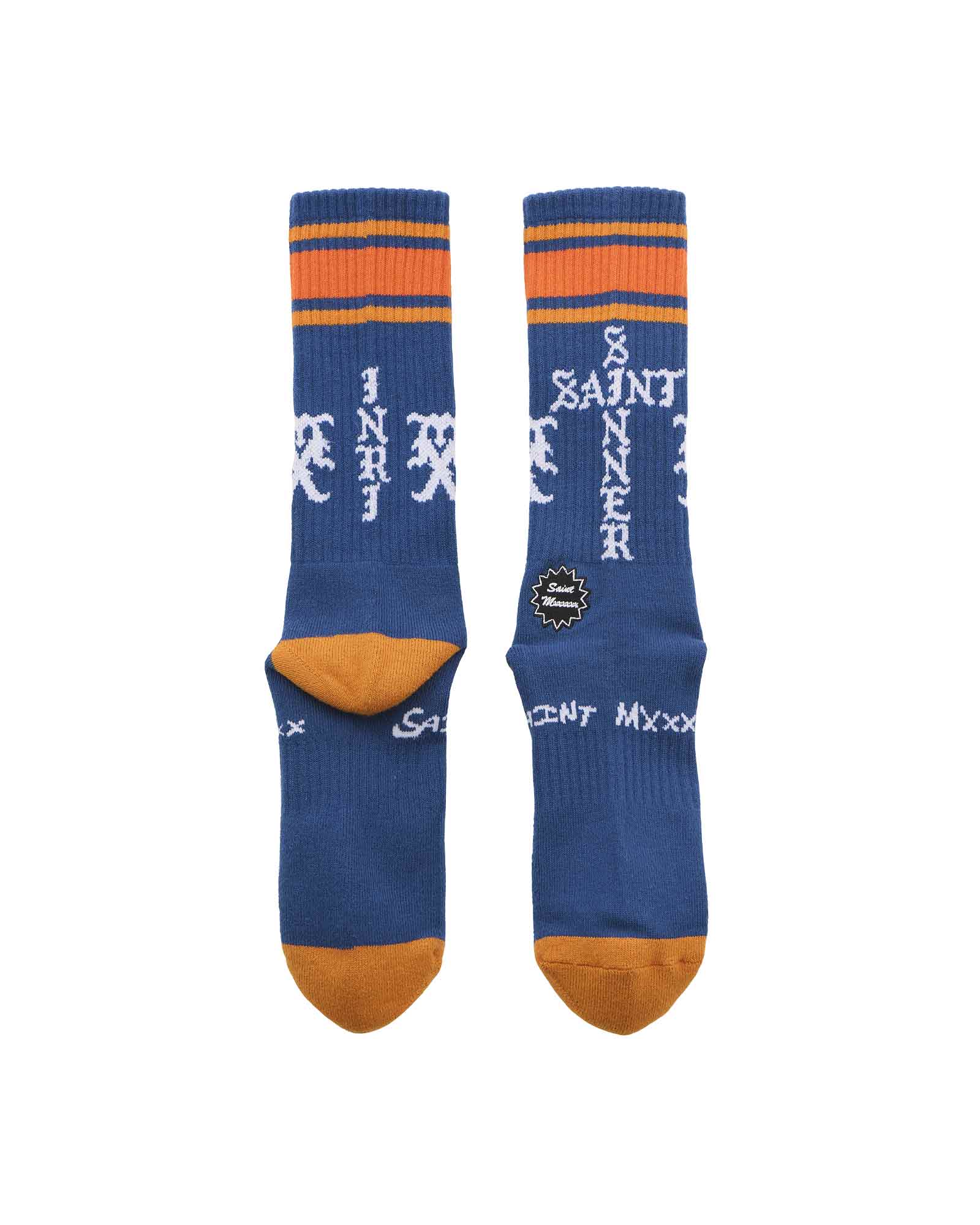 ©SAINT M××××××・セントマイケル - ソックス・レッグウェア SOCKS/SINNER / BLUE+ORANGE