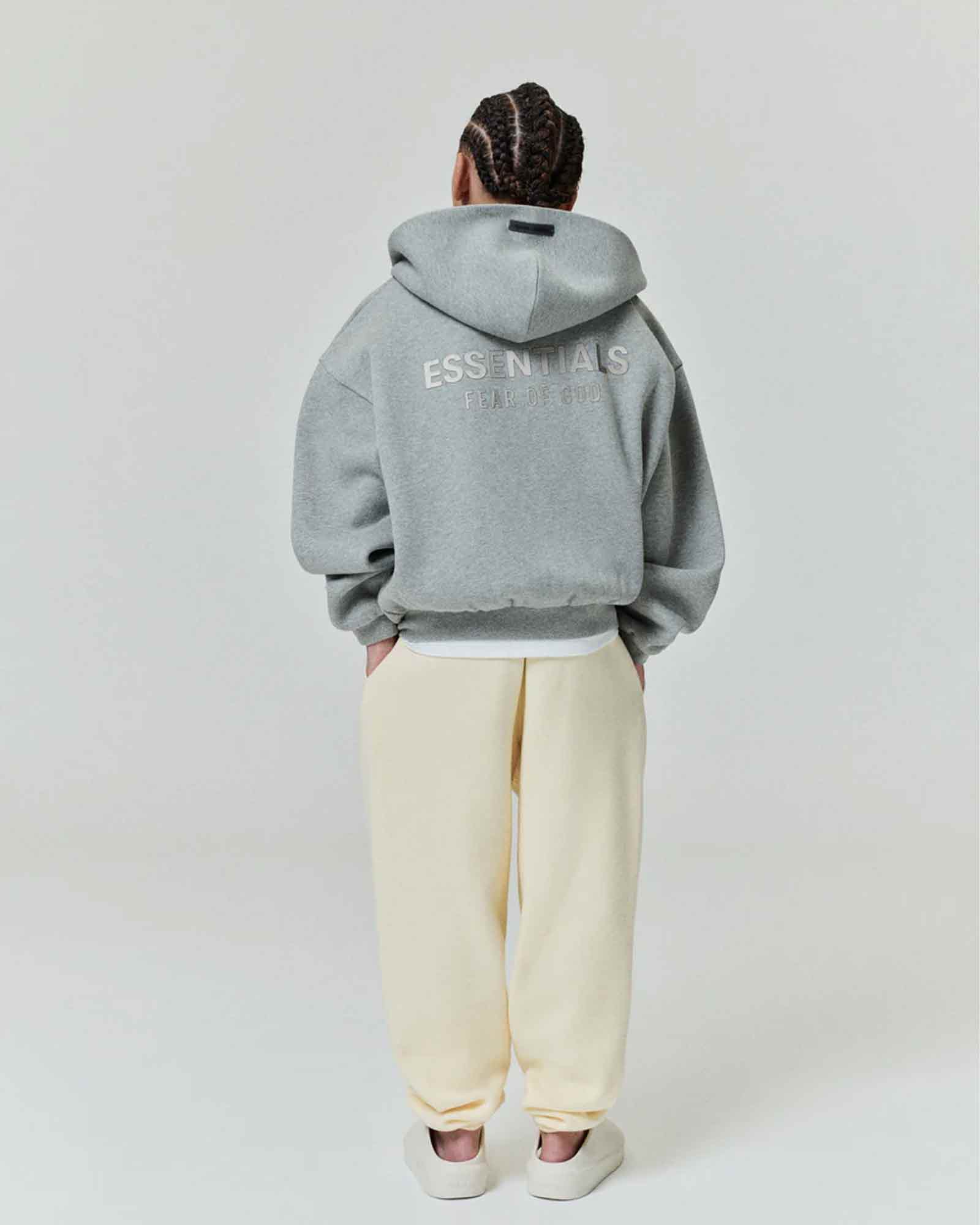 ESSENTIALS・エッセンシャルズ - パーカー・フーディ KID'S FLEECE HOODIE ZIP-UP / CONCRETE HEATHER