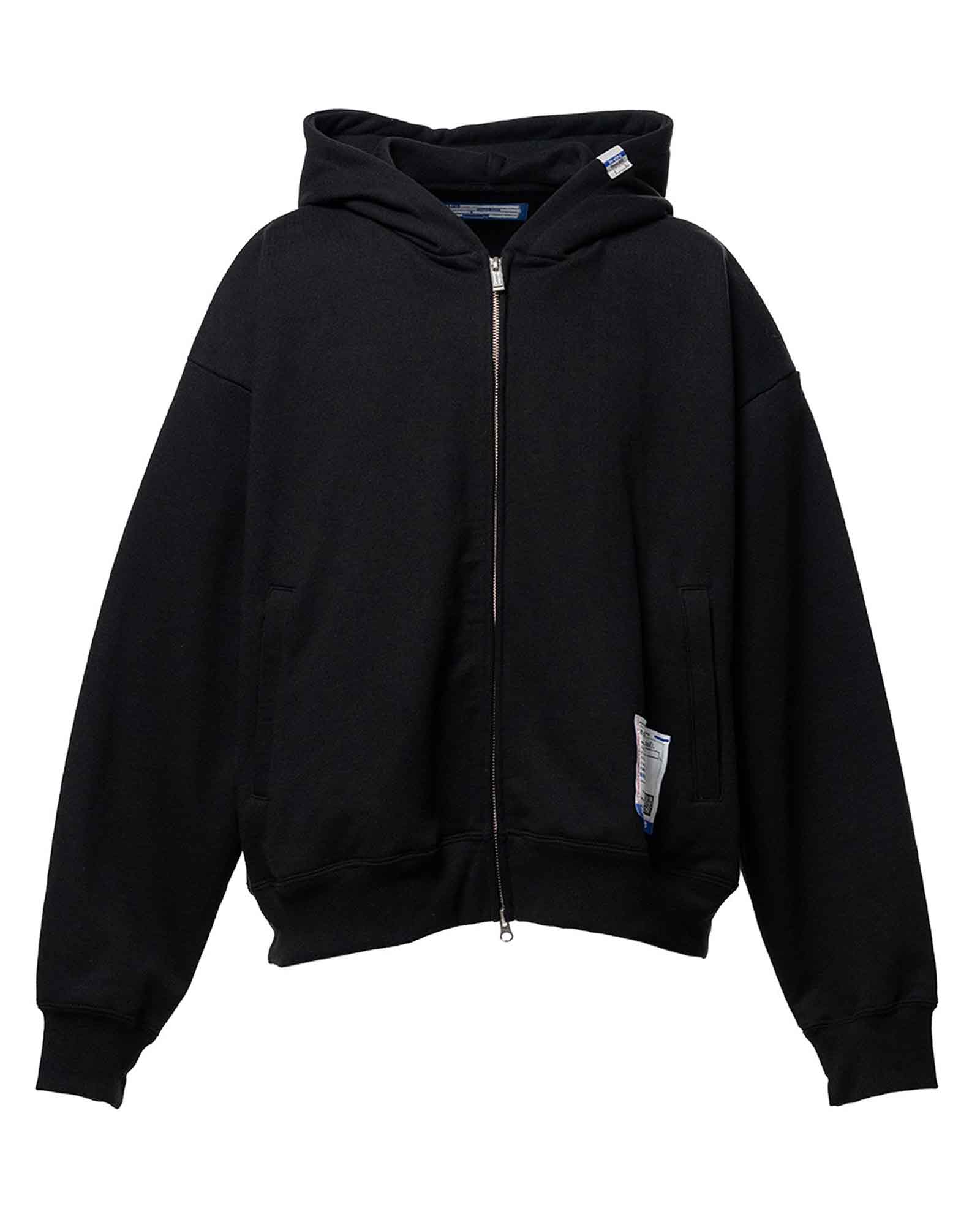 HEAVY WEIGHT FRENCH TERRY ZIP PARKA / BLACK