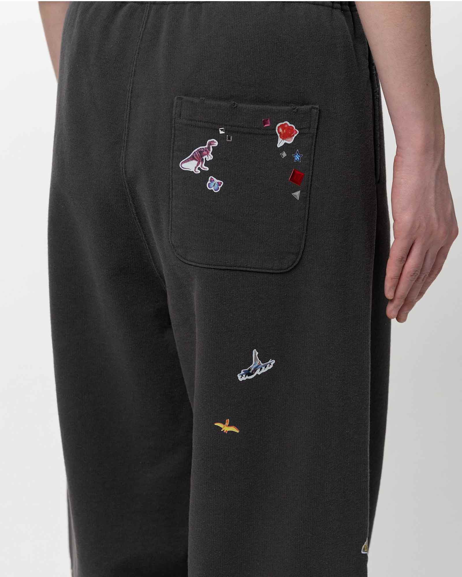 MIHARA YASUHIRO・ミハラヤスヒロ - スウェットパンツ KIDS STICKER PANTS / BLACK