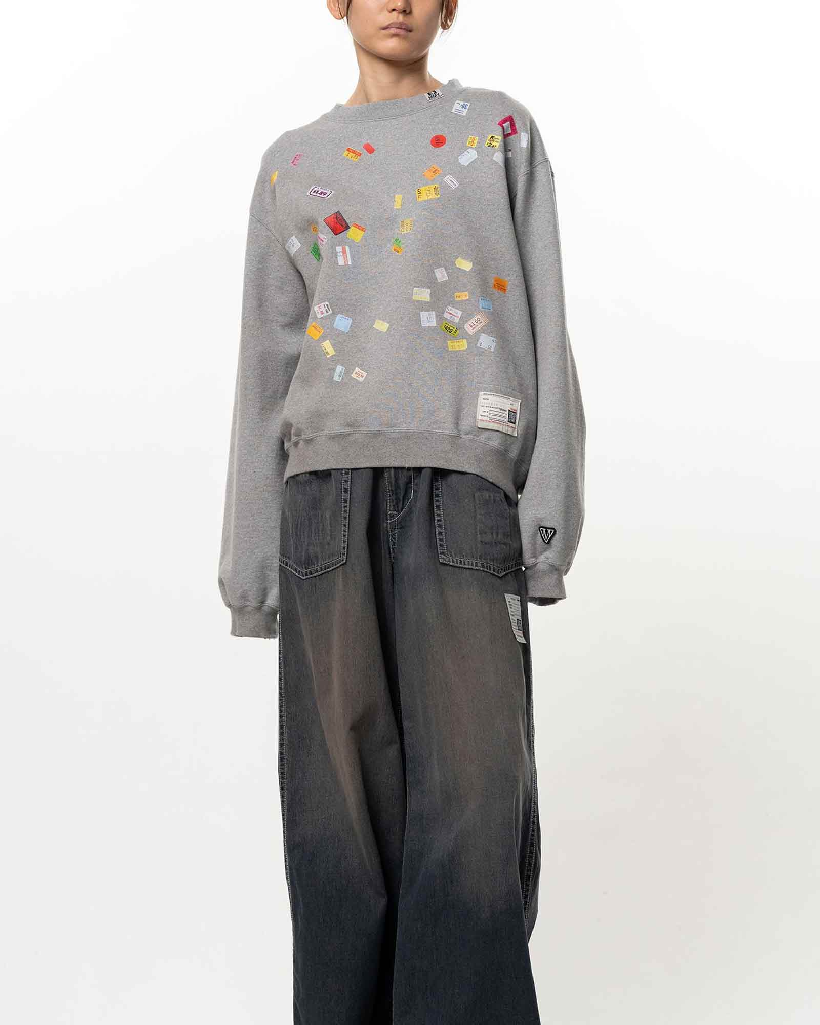MIHARA YASUHIRO・ミハラヤスヒロ - スウェット PRICE STICKER PULLOVER / GRAY