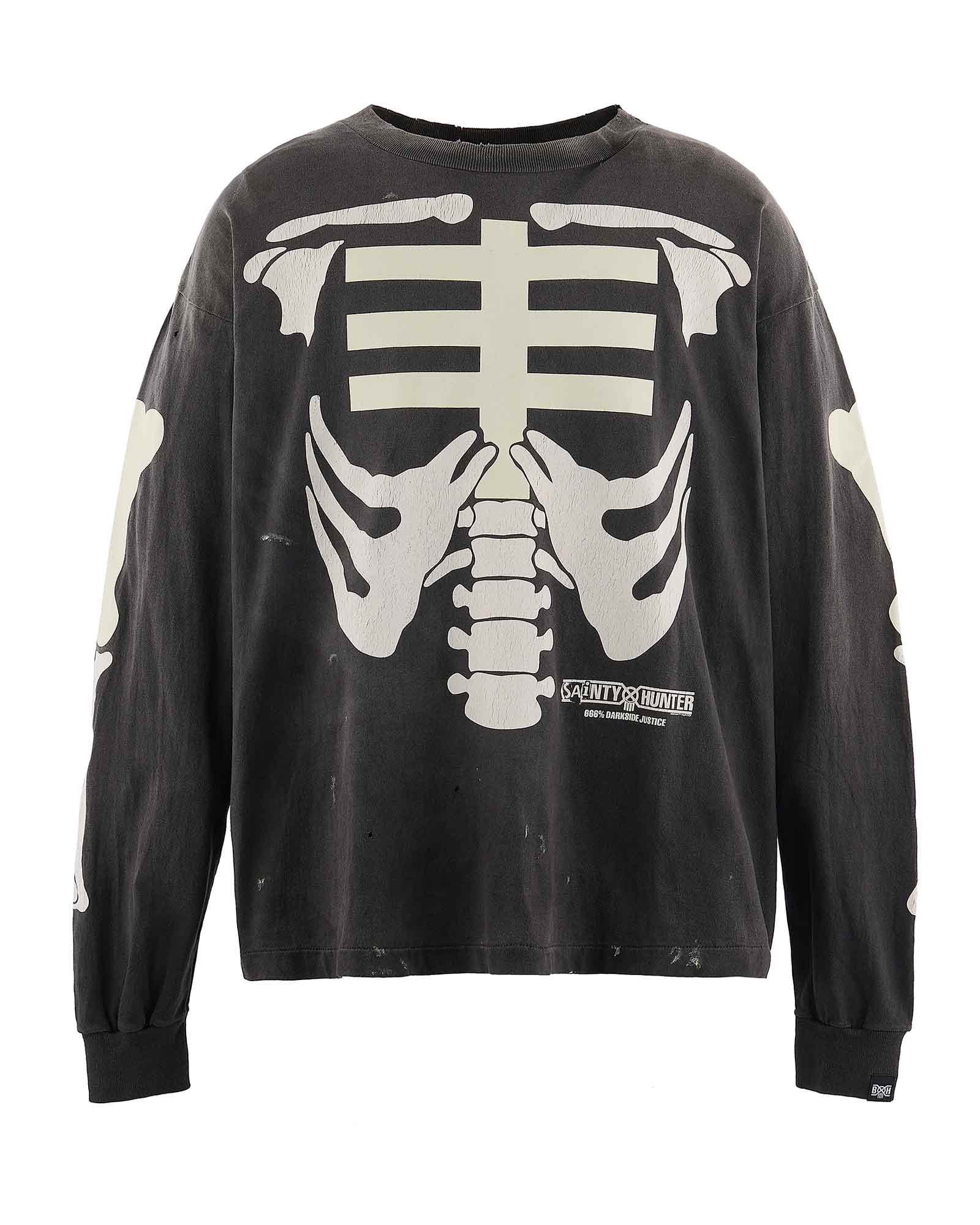 BH_LS T-SHIRT/BONE / BLACK