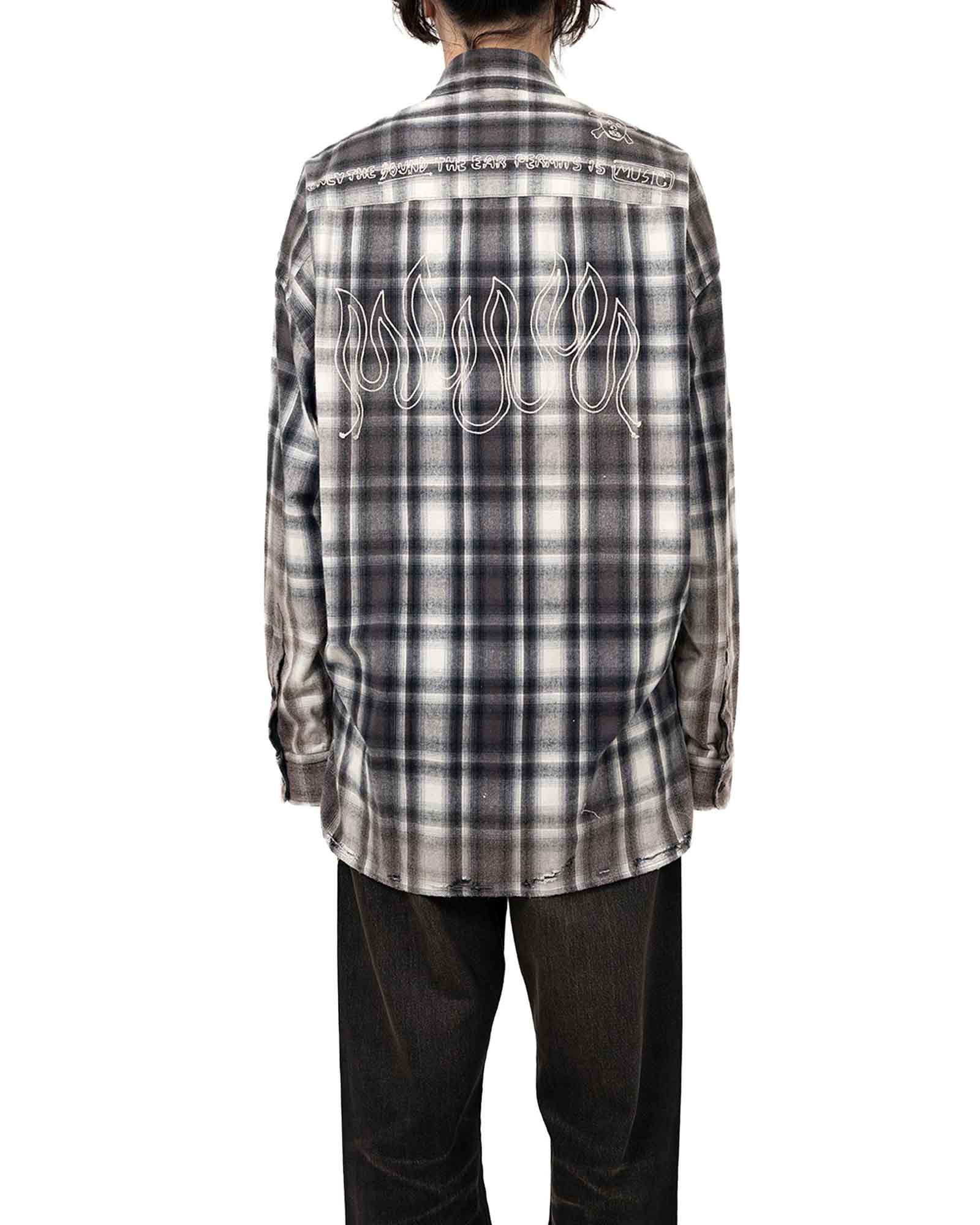 MIHARA YASUHIRO・Yasuhiro Mihara -  VINTAGE LIKE CHECK L/S SHIRTS / BLACK