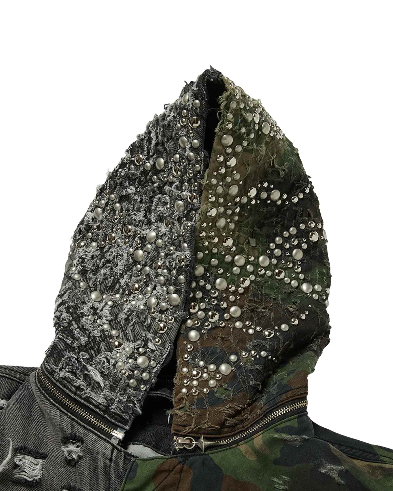 THUG CLUB・サグクラブ - デニムジャケット TC HOTHEAD M-65 JACKET / CAMO / BLACK
