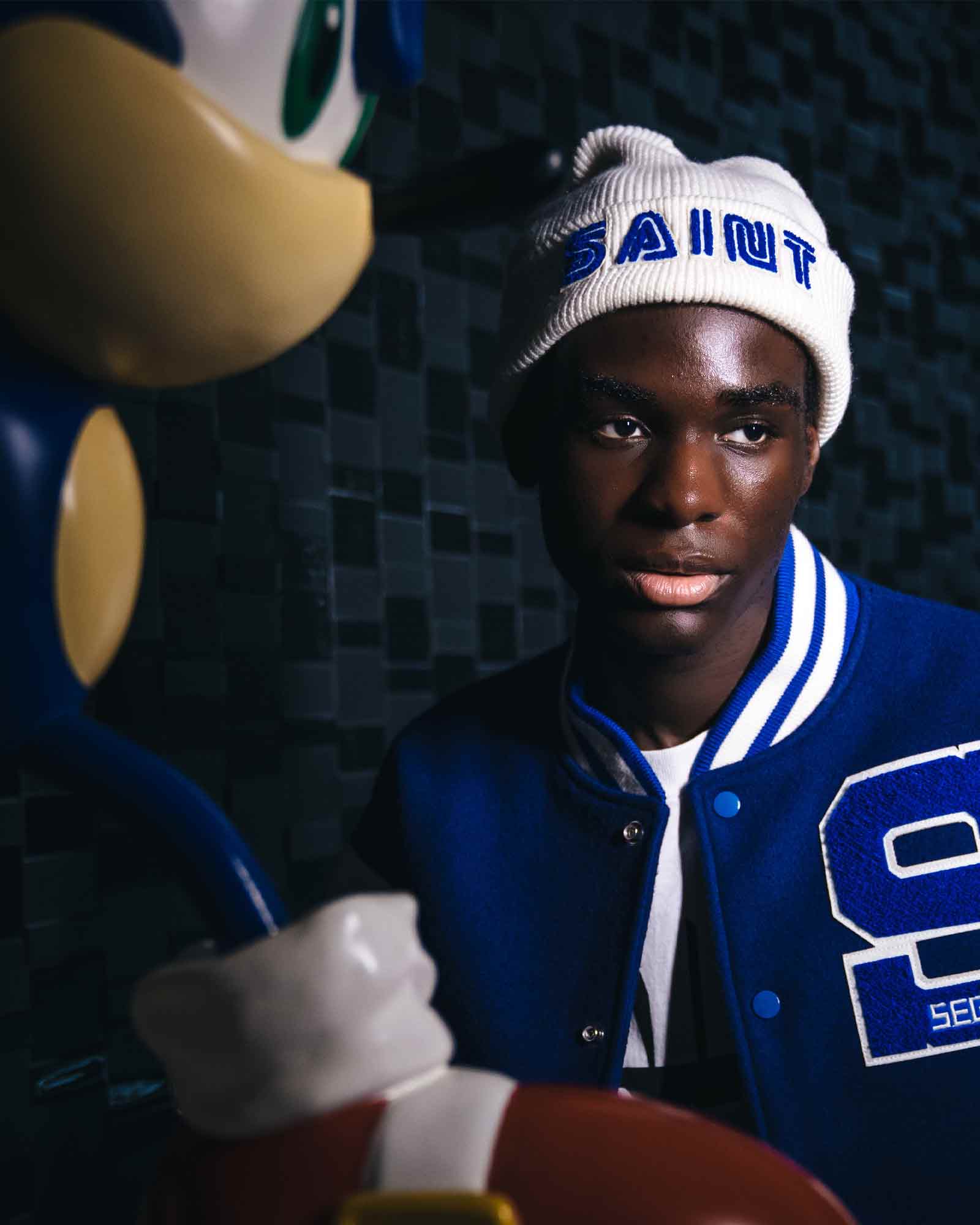 ©SAINT M××××××・セントマイケル - ニットキャップ・ビーニー SG_KNIT CAP/SAINT SEGA / WHITE