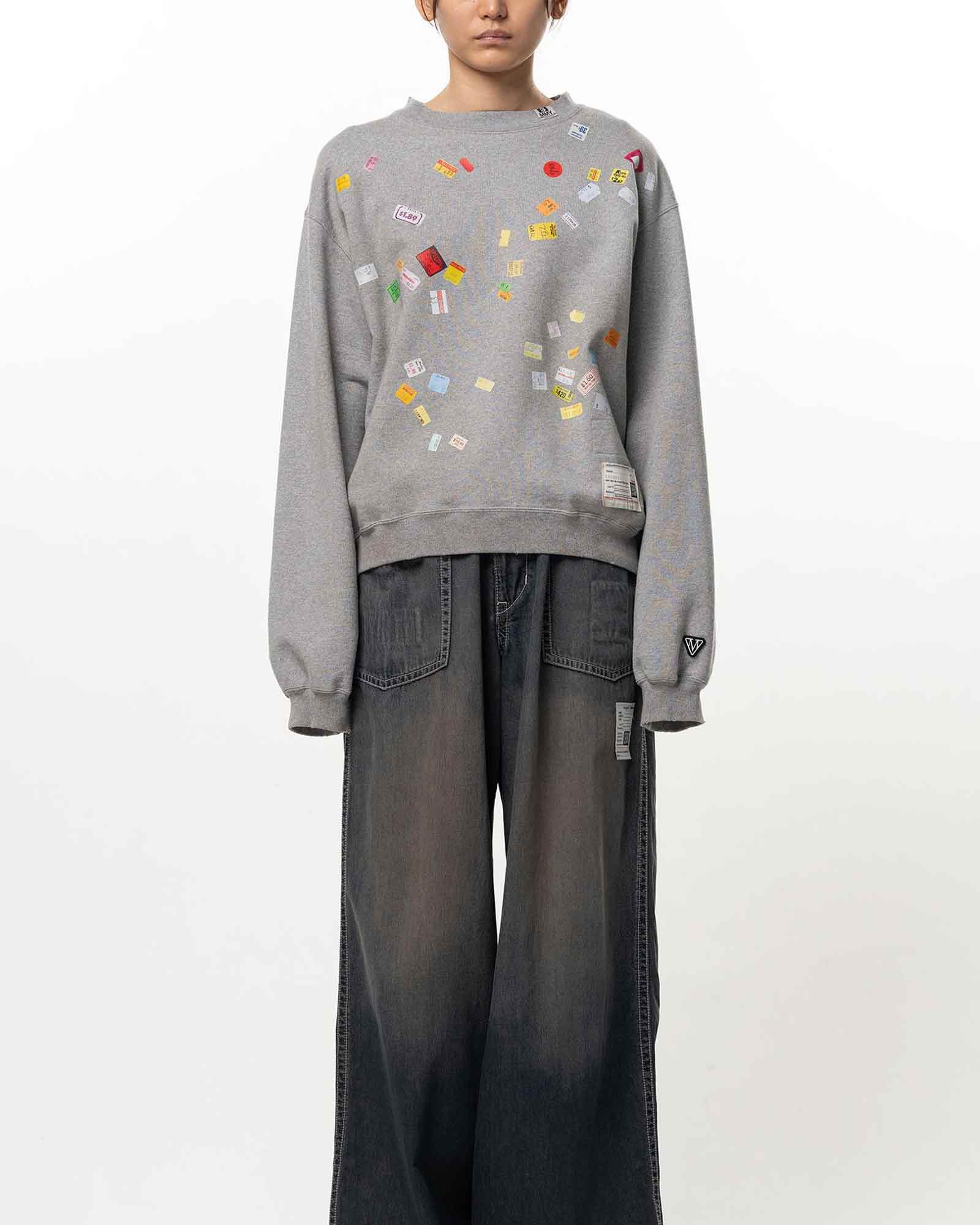 MIHARA YASUHIRO・ミハラヤスヒロ - スウェット PRICE STICKER PULLOVER / GRAY