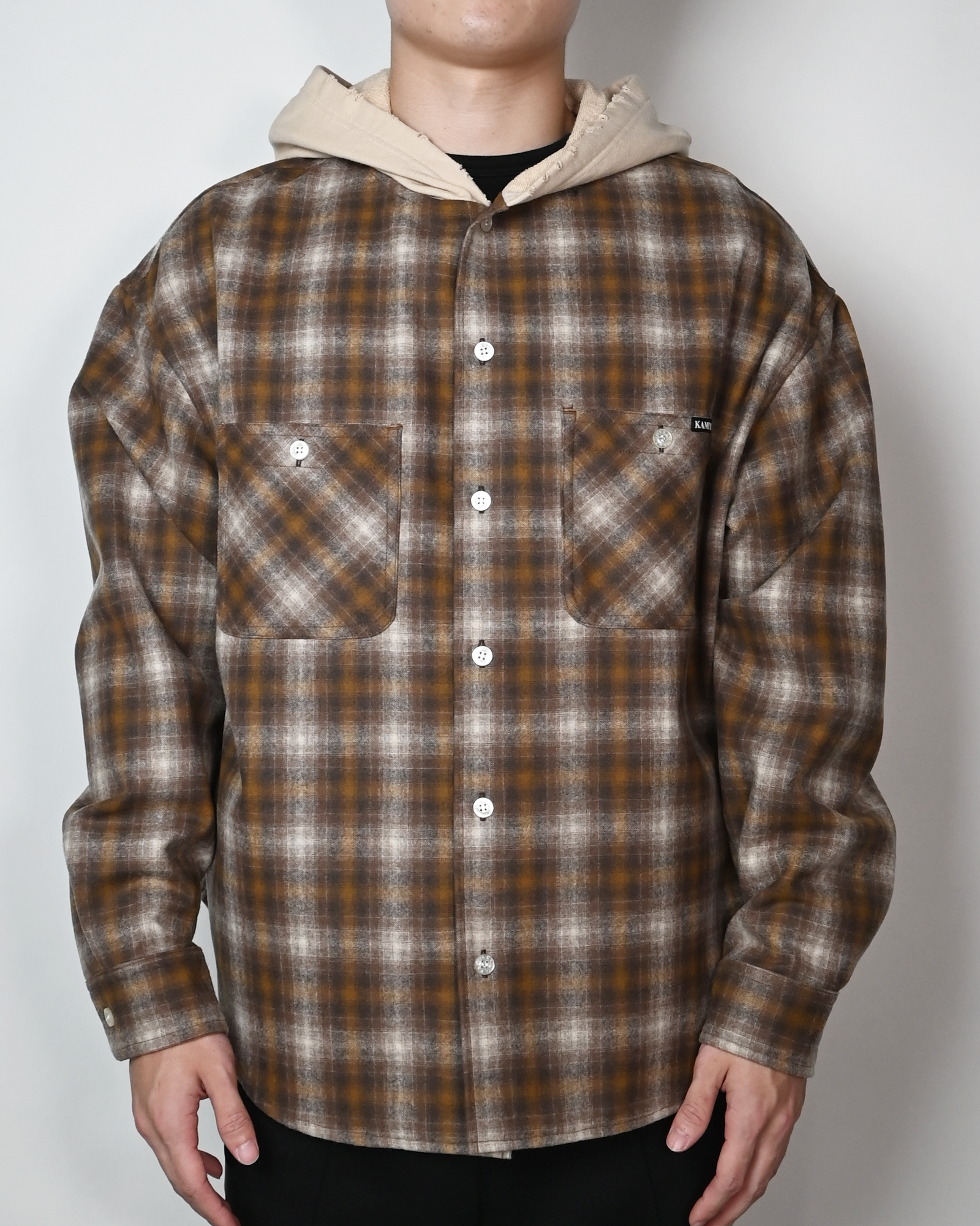 PENDELTON・ペンドルトン -  PENDELTON KAMIYA HOODED SHIRTBEIGE / SHIRTBEIGE CHECK