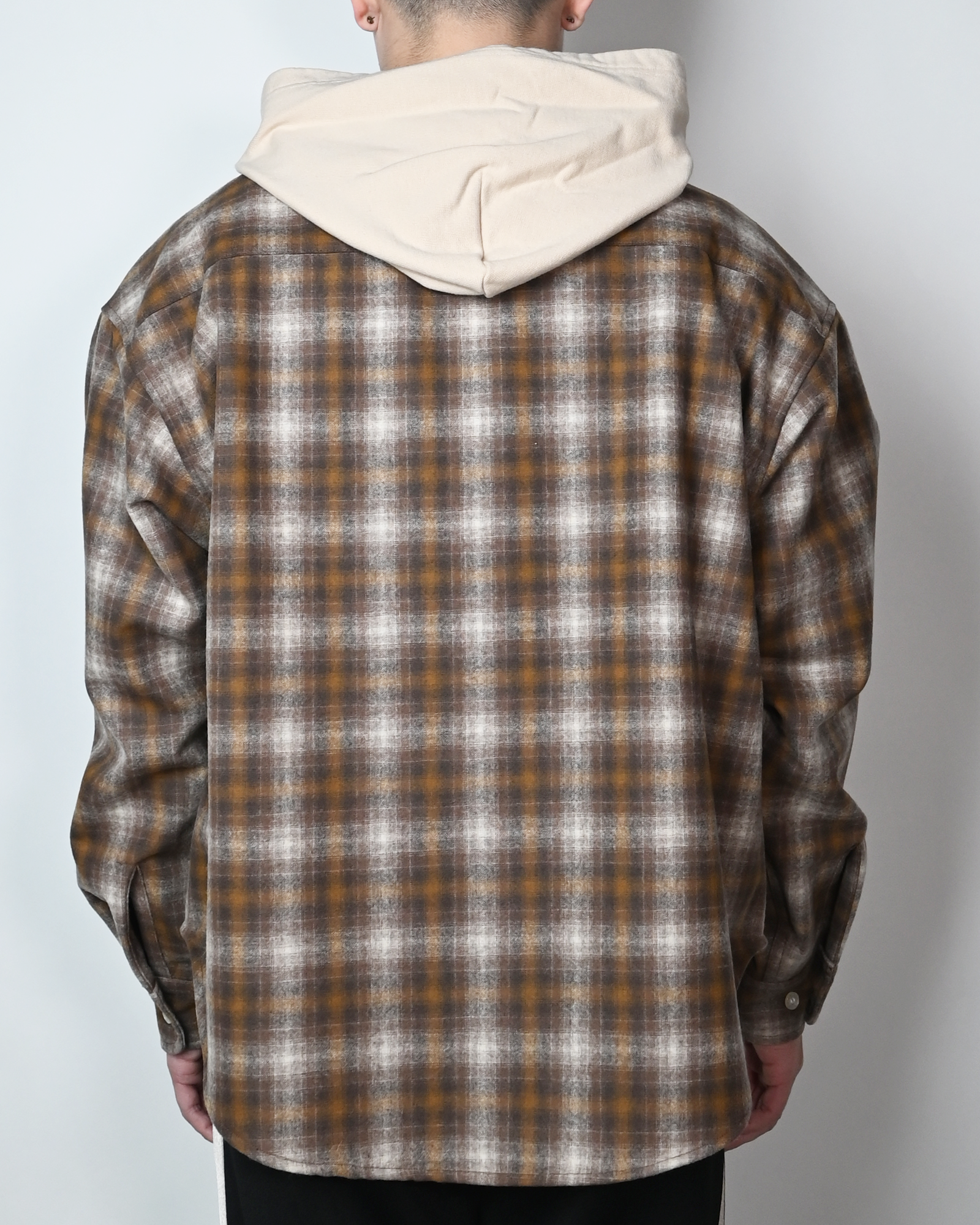 KAMIYA・カミヤ - シャツ PENDELTON KAMIYA HOODED SHIRTBEIGE / SHIRTBEIGE CHECK