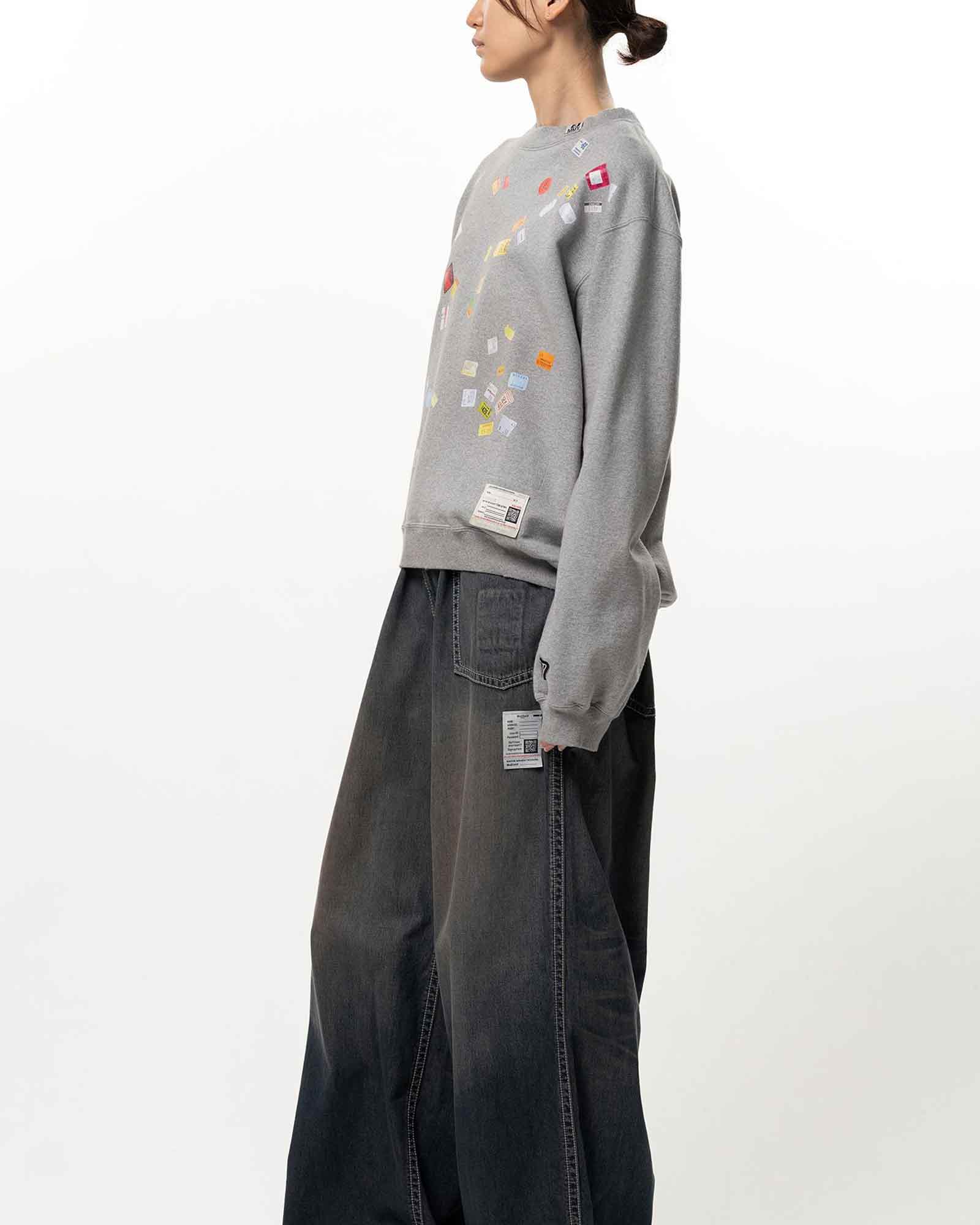 MIHARA YASUHIRO・ミハラヤスヒロ - スウェット PRICE STICKER PULLOVER / GRAY
