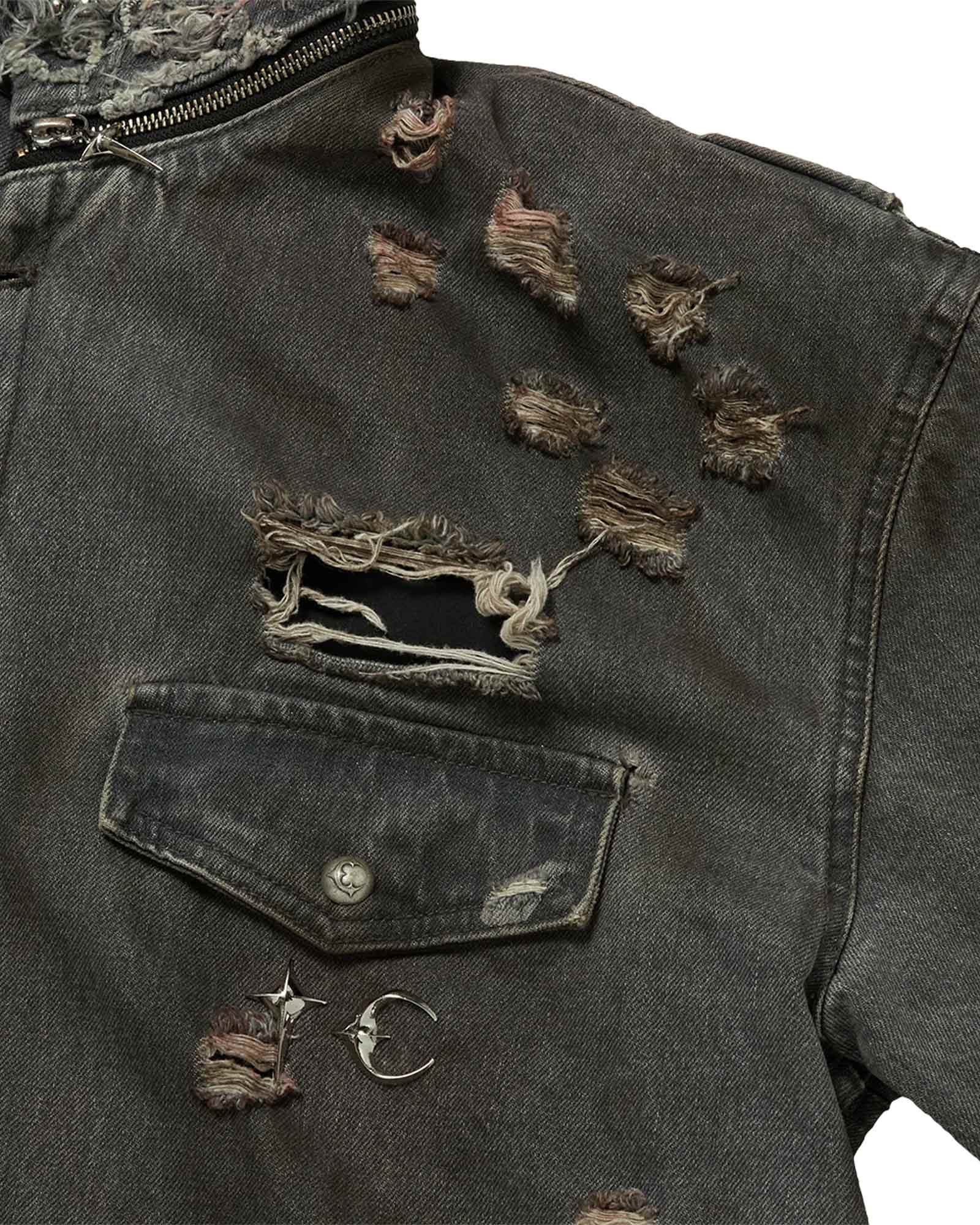 THUG CLUB・サグクラブ - デニムジャケット TC HOTHEAD M-65 JACKET / CAMO / BLACK