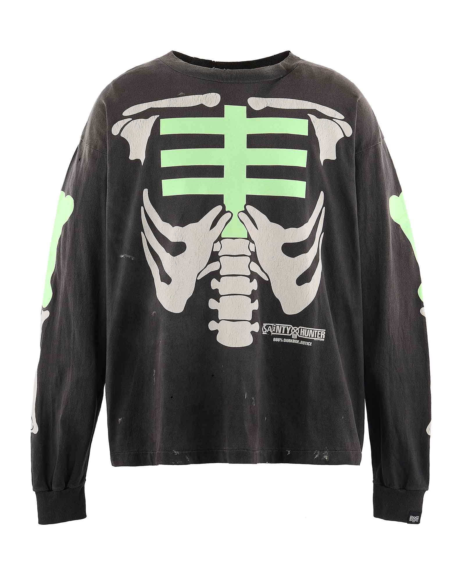 ©SAINT M××××××・圣迈克尔 -  BH_LS T-SHIRT/BONE / BLACK