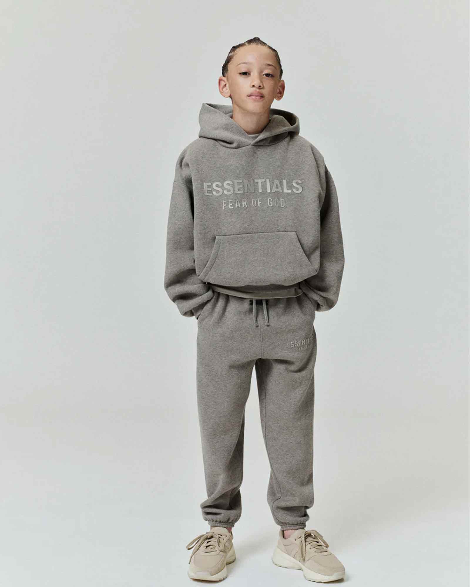 ESSENTIALS・エッセンシャルズ - パーカー・フーディ KID'S FLEECE HOODIE / JET BLACK