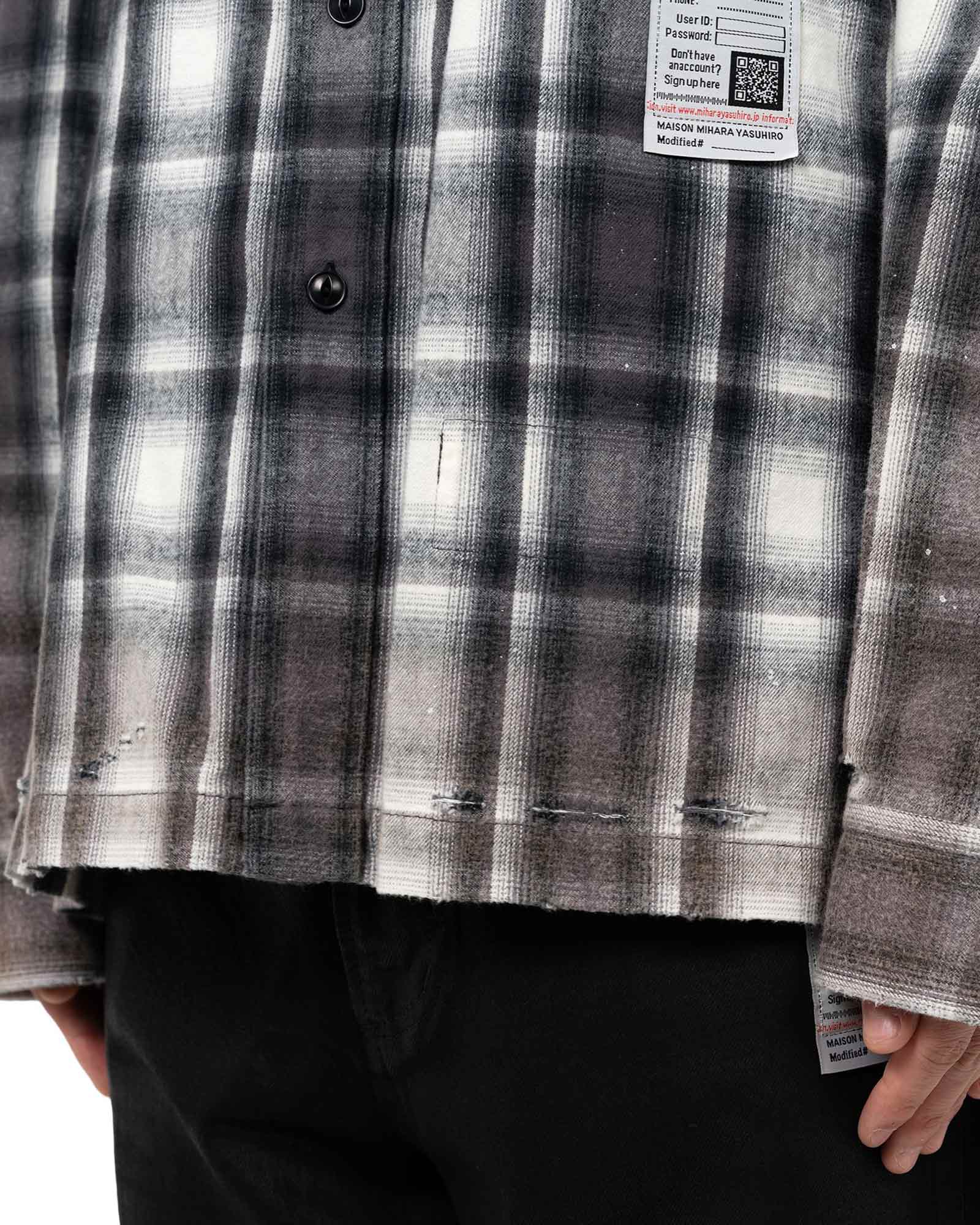 MIHARA YASUHIRO・Yasuhiro Mihara -  VINTAGE LIKE CHECK L/S SHIRTS / BLACK