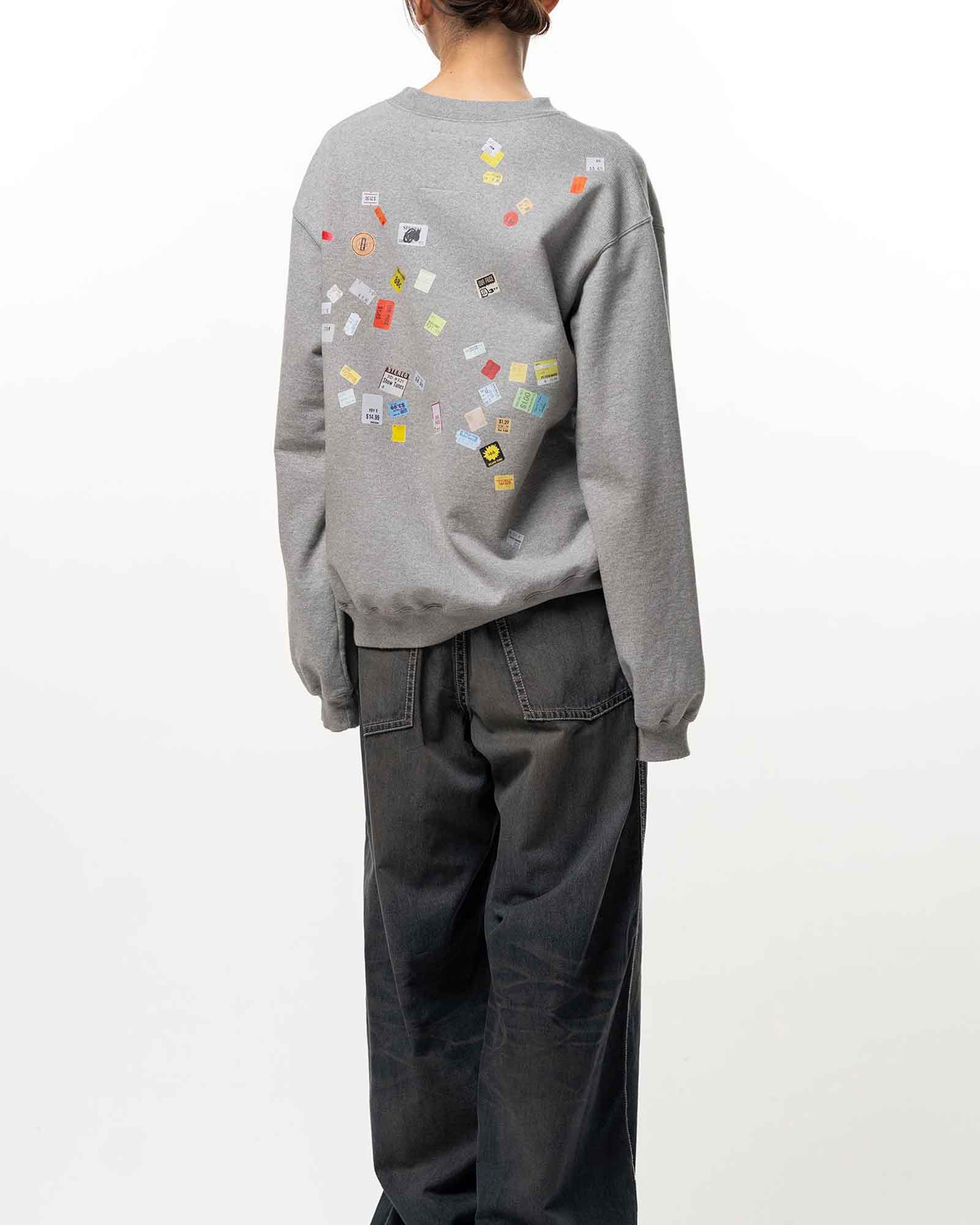 MIHARA YASUHIRO・ミハラヤスヒロ - スウェット PRICE STICKER PULLOVER / GRAY