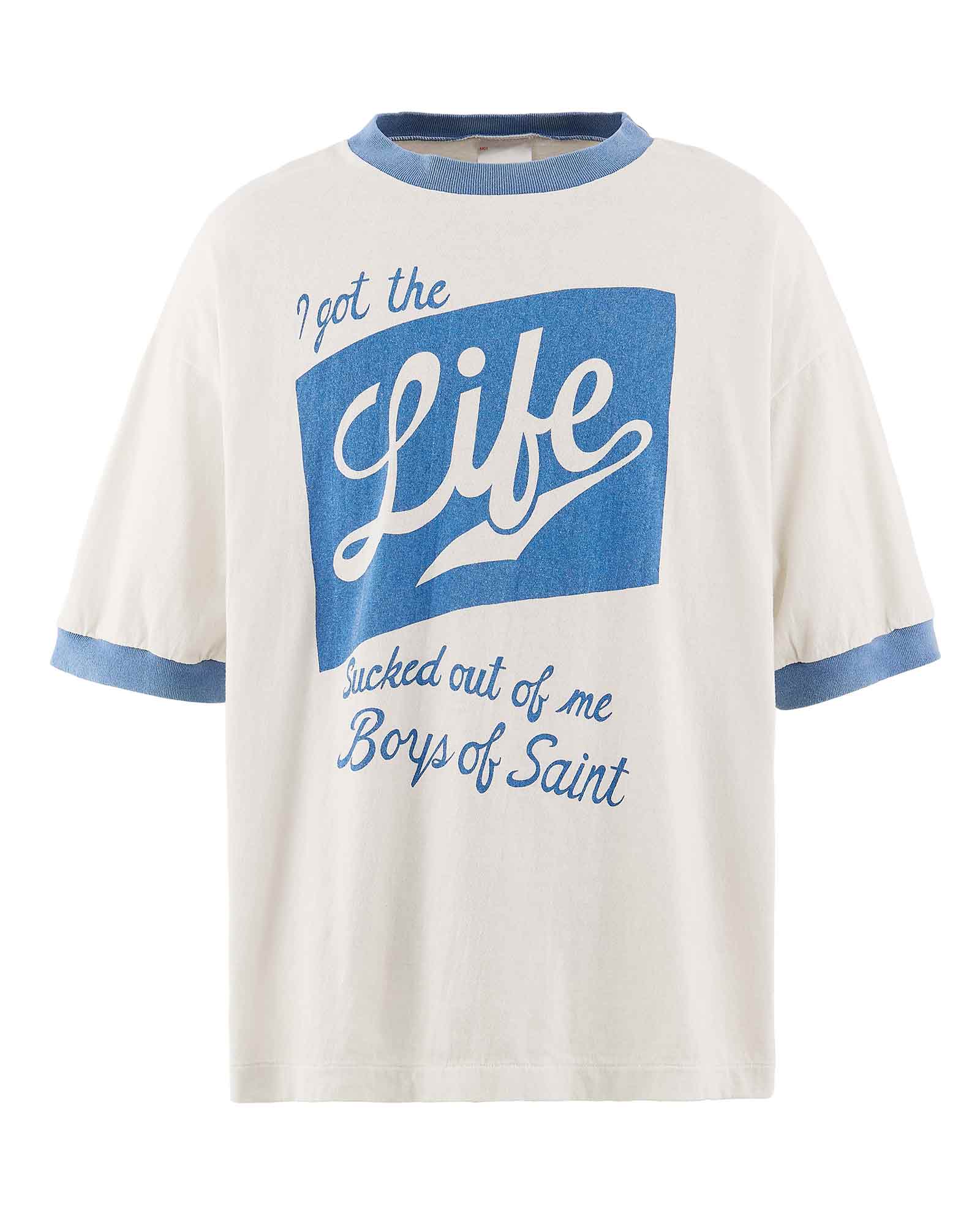 BOS_SS T-SHIRT/RINGER TEE / WHITE