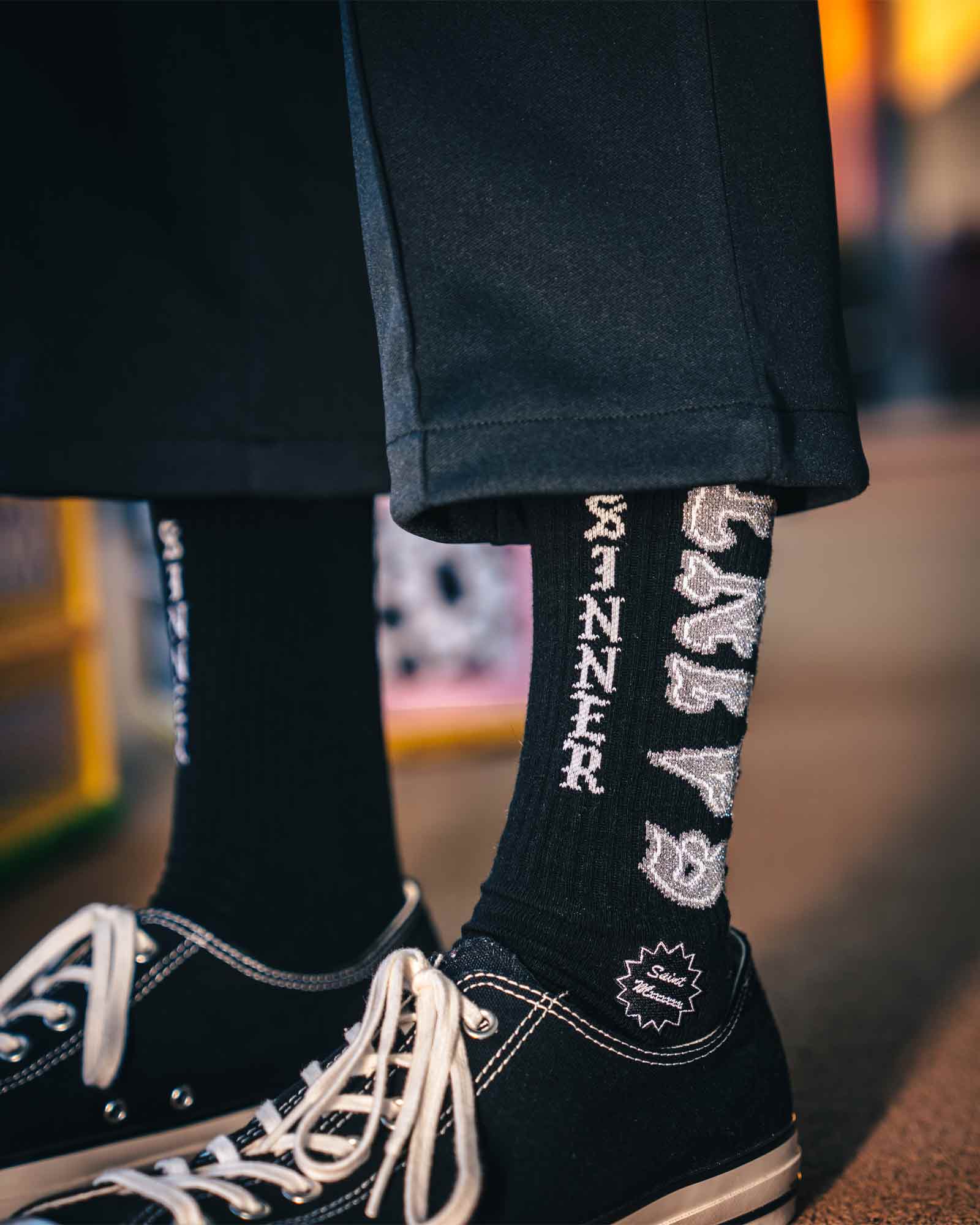 ©SAINT M××××××・圣迈克尔 -  SOCKS/SAINT / BLACK+GRAY