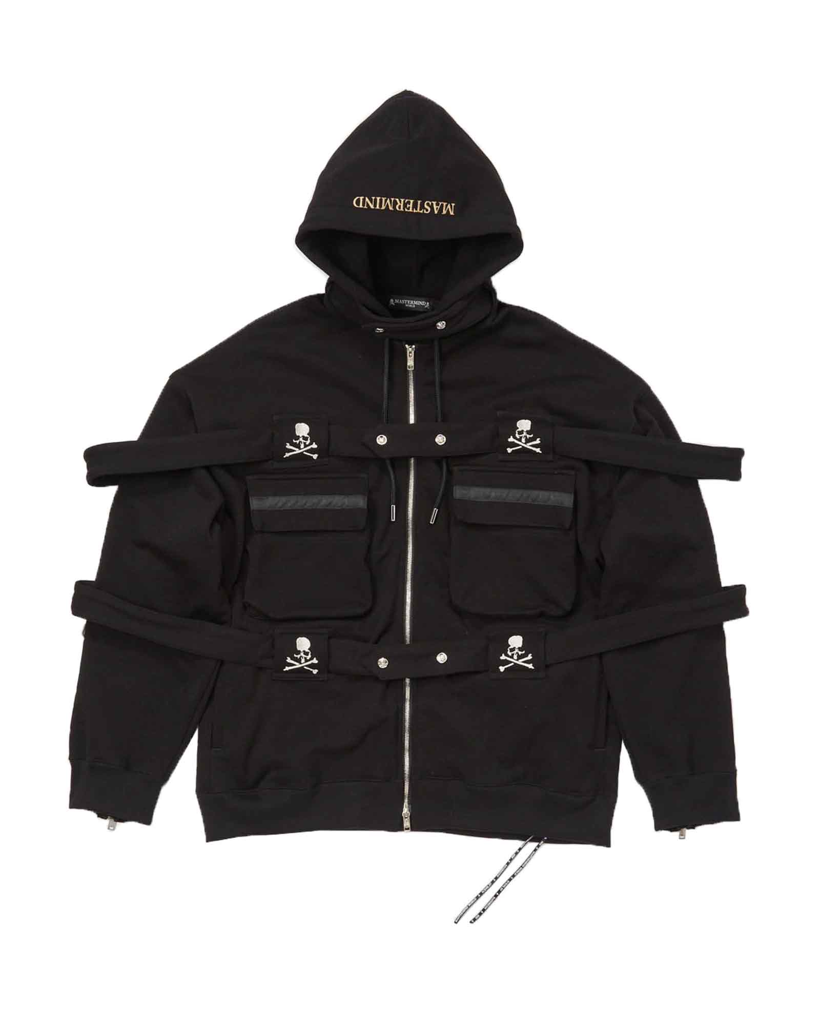 PARACHUTE ZIP-UP HOODIE / BLACK