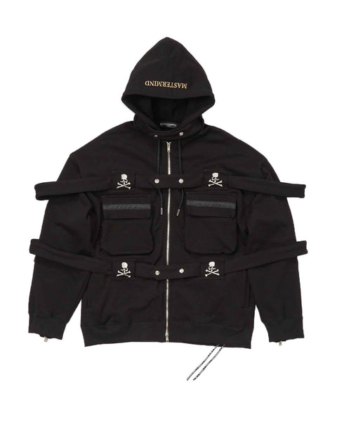 マスターマインドジャパン ダメージ加工クラッシュパーカー黒　black マスターマインドジャパン ダメージ加工クラッシュパーカー黒