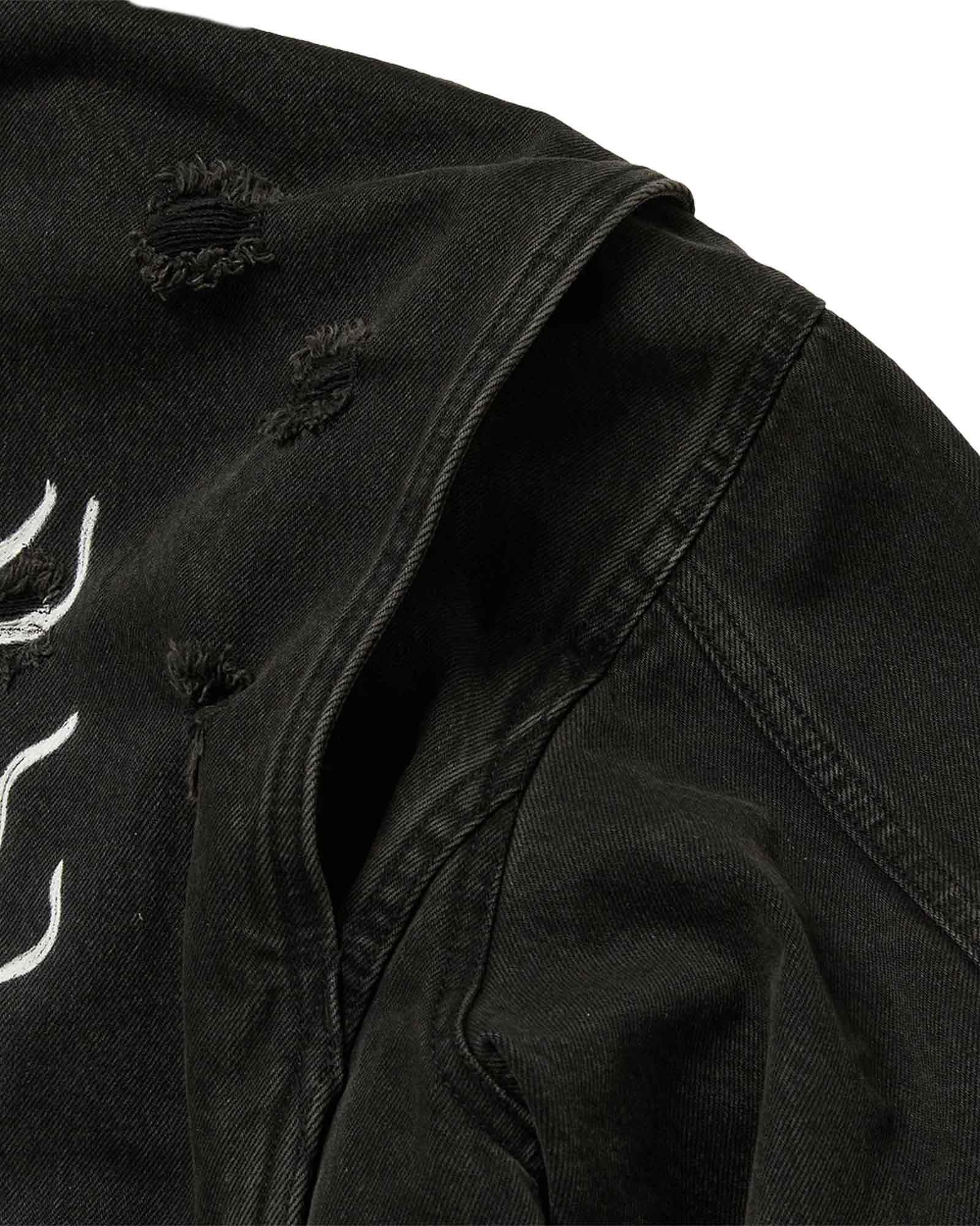 THUG CLUB・サグクラブ - デニムジャケット TC HOTHEAD M-65 JACKET / CAMO / BLACK