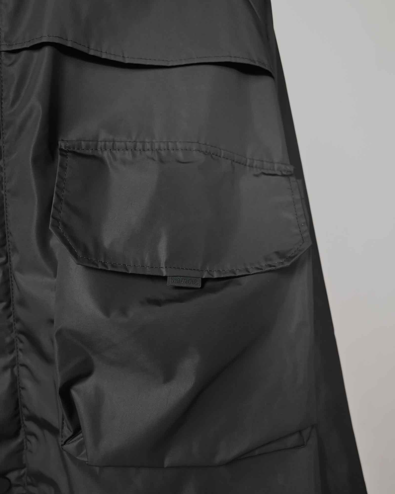 VETEMENTS・Vetements -  HOODED RAIN JACKET / BLACKOUT