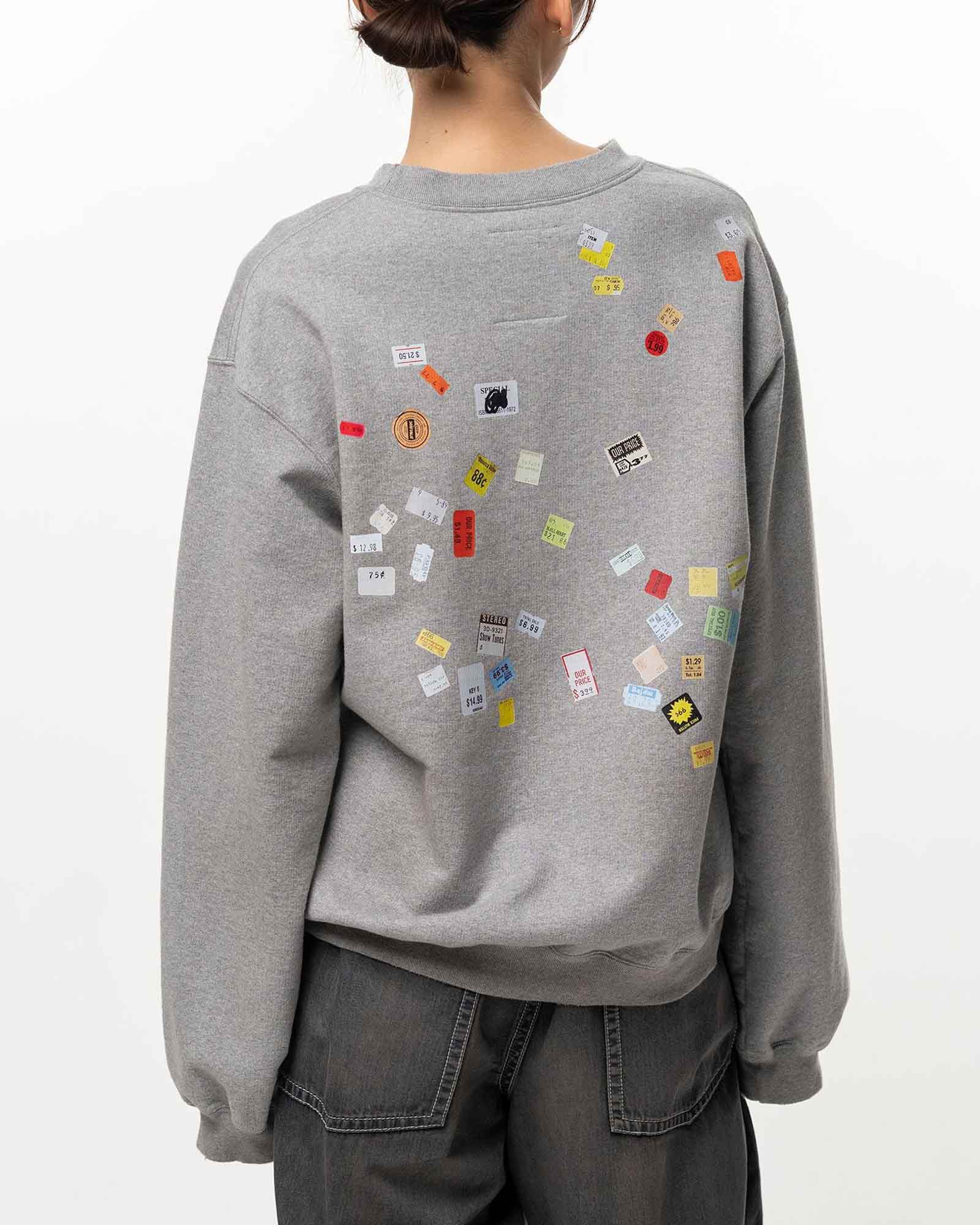 MIHARA YASUHIRO・ミハラヤスヒロ - スウェット PRICE STICKER PULLOVER / GRAY
