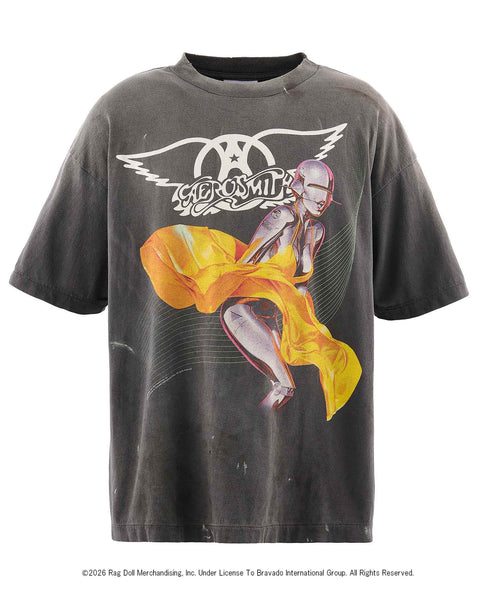 SAINT M×××××× (セントマイケル) SS26 AS_SS T-SHIRT/AEROSMITH/BLACK
