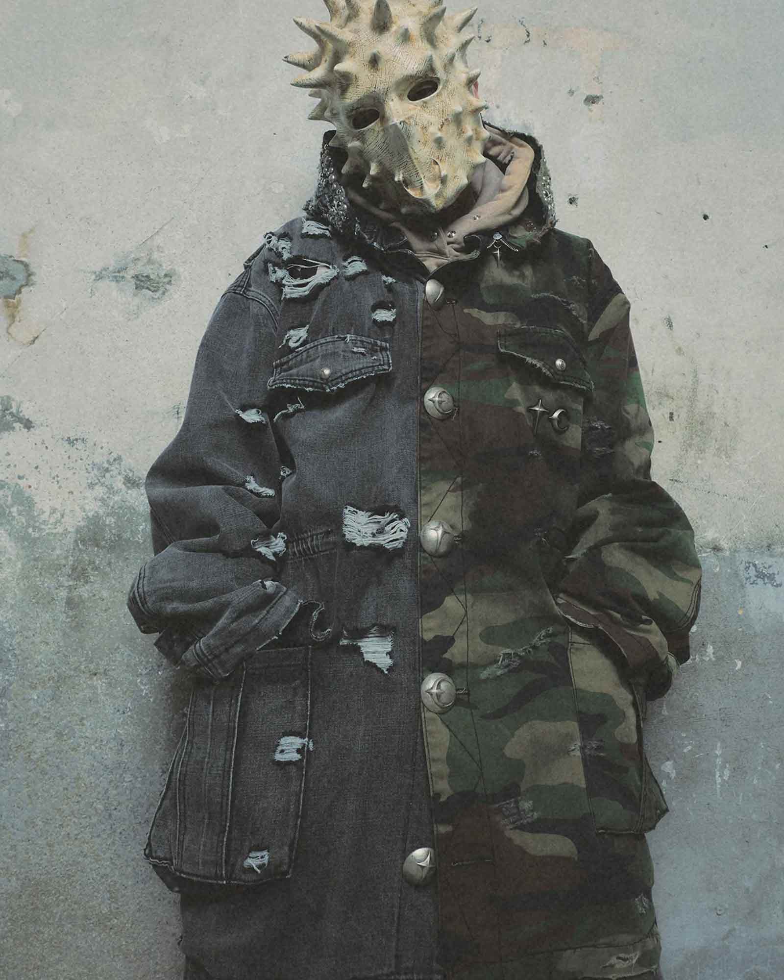 THUG CLUB・サグクラブ - デニムジャケット TC HOTHEAD M-65 JACKET / CAMO / BLACK