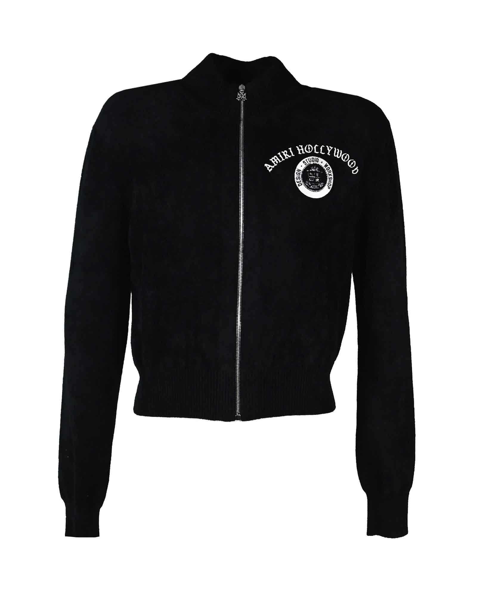 COLLEGIATE VELVET TRACK JACKET 
/ BLACK