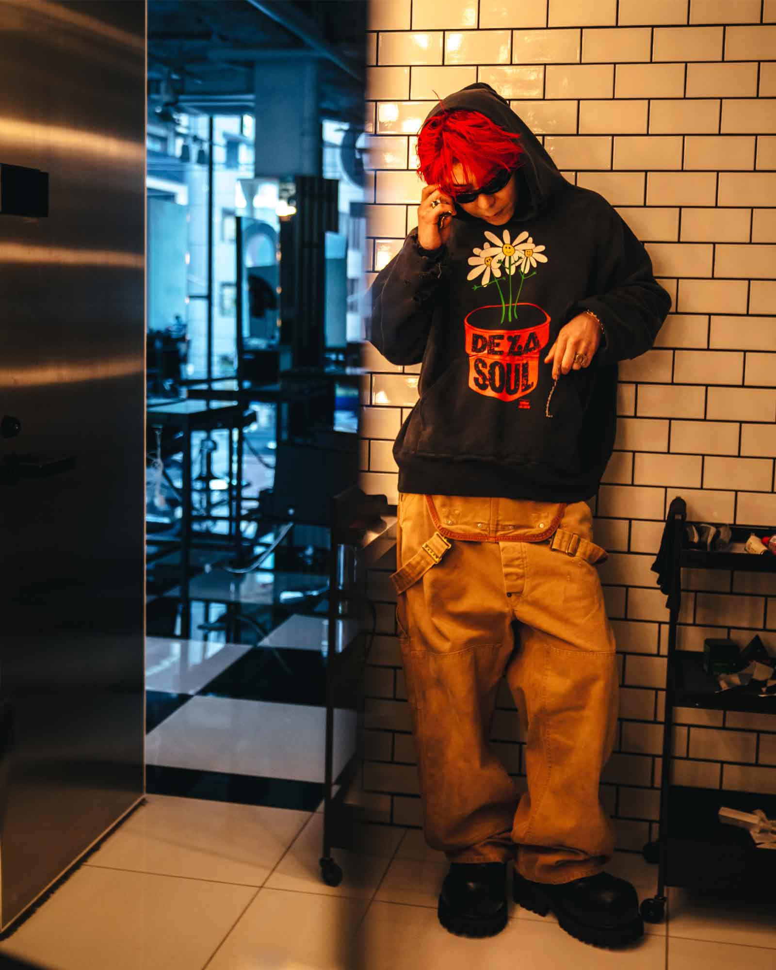 ©SAINT M××××××・セントマイケル - パーカー・フーディ DLS_HOODIE/DE LA SOUL / BLACK