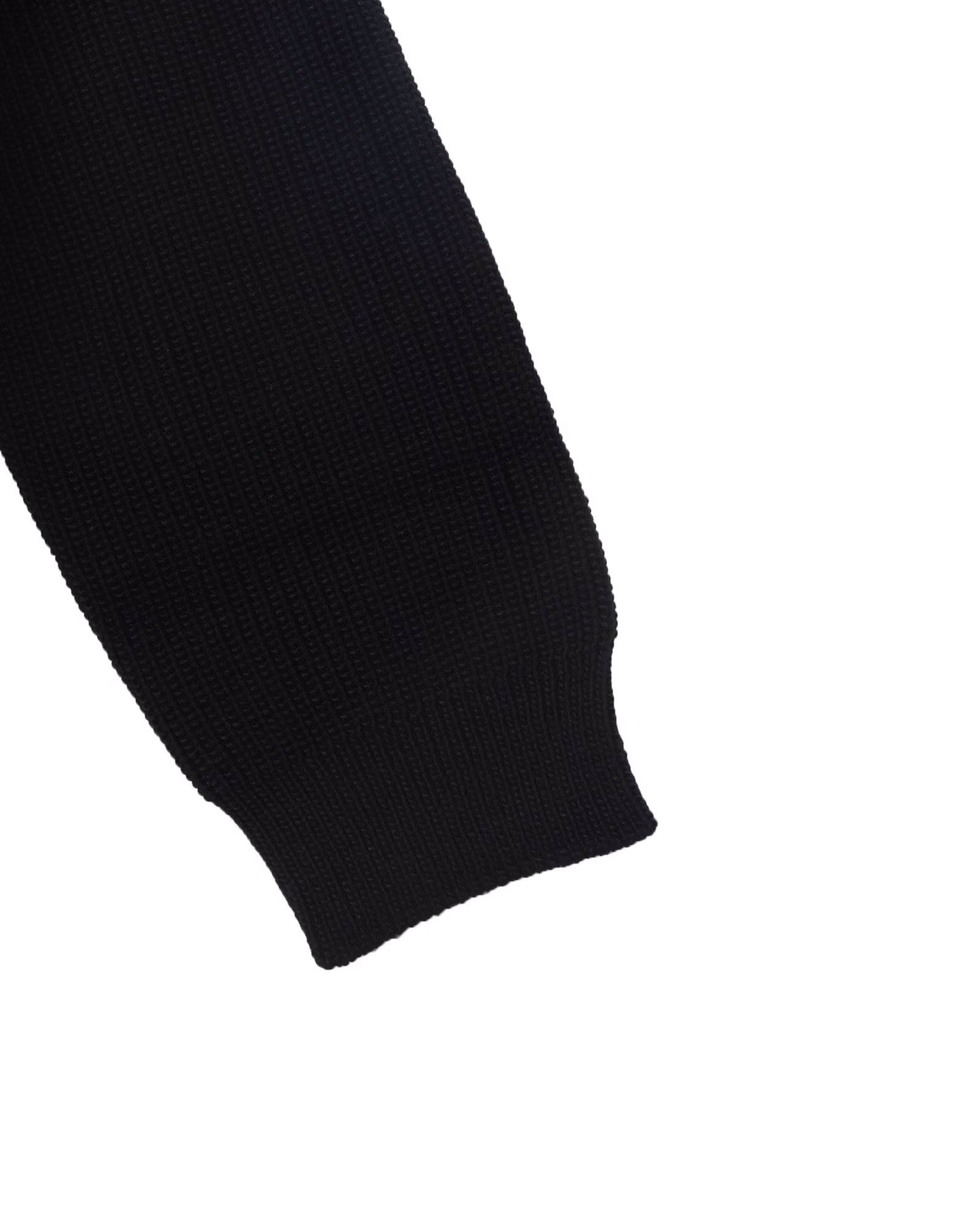 Yohji Yamamoto・ヨウジ ヤマモト - ニット・セーター 5G1P CABLE+CARDIGAN STITCH ZIP V NECK CARDIGAN / BLACK
