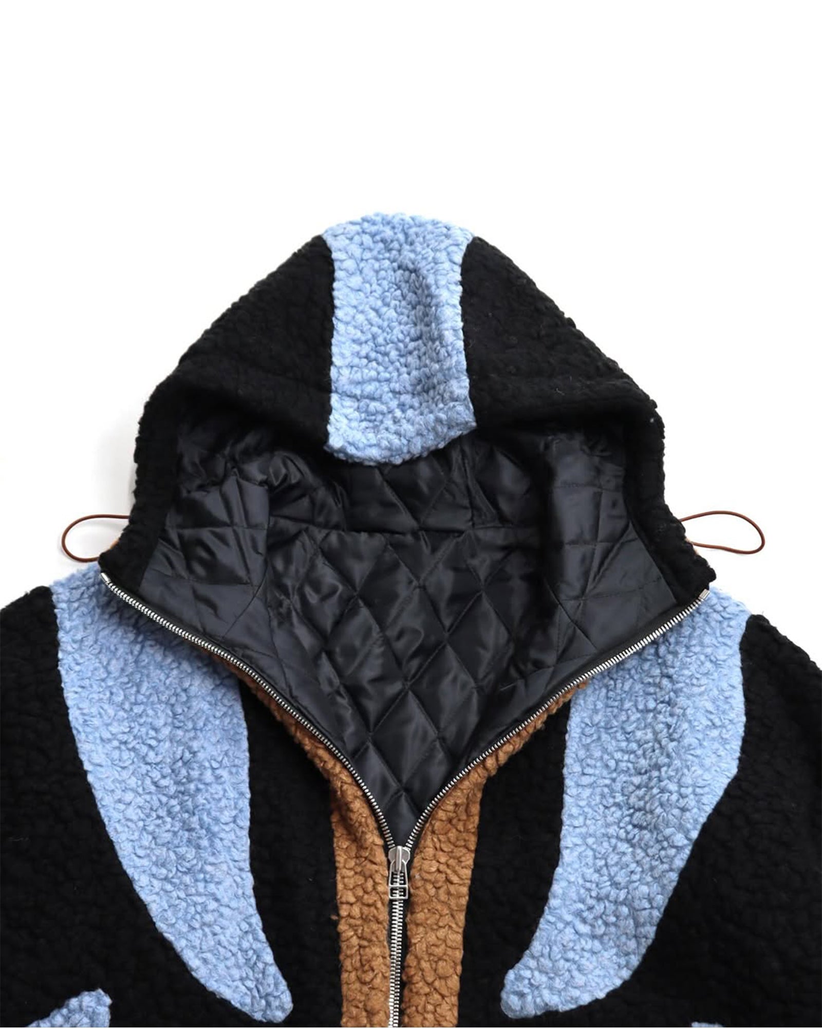 THE WORLD IS YOURS・ザ ワールド イズ ユアーズ - アウター・ジャケット BOA FLEECE JACKET / LIGHT BLUE/BLACK/BROWN