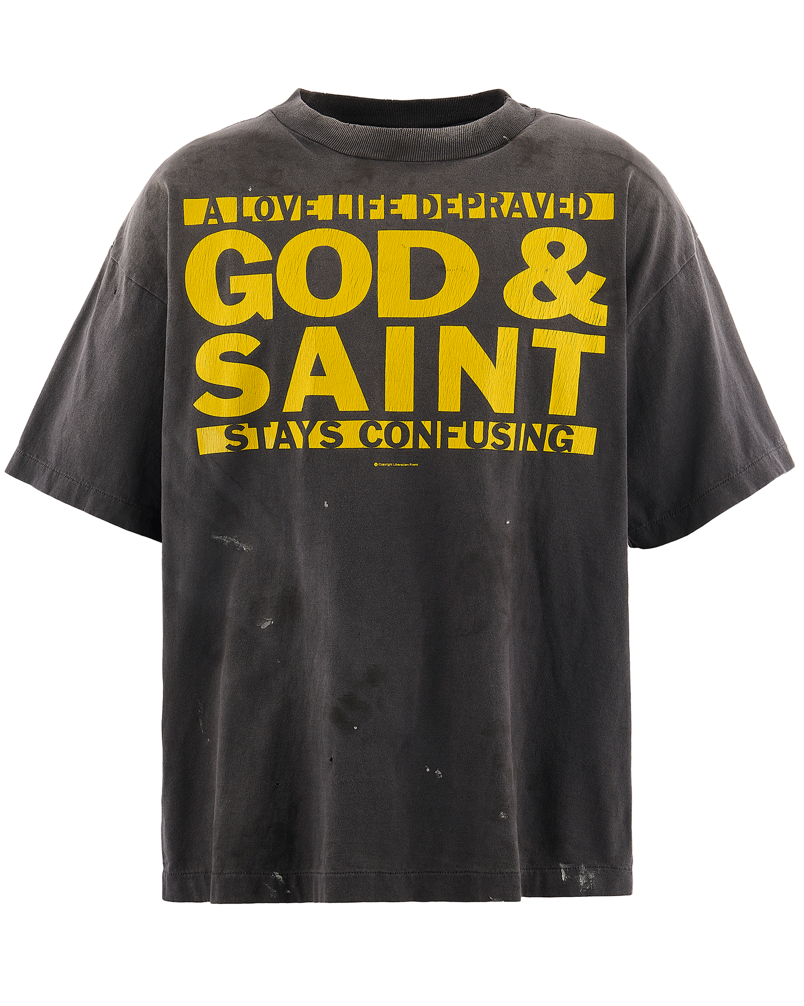 SS T-SHIRT/GOD SAINT / BLACK
