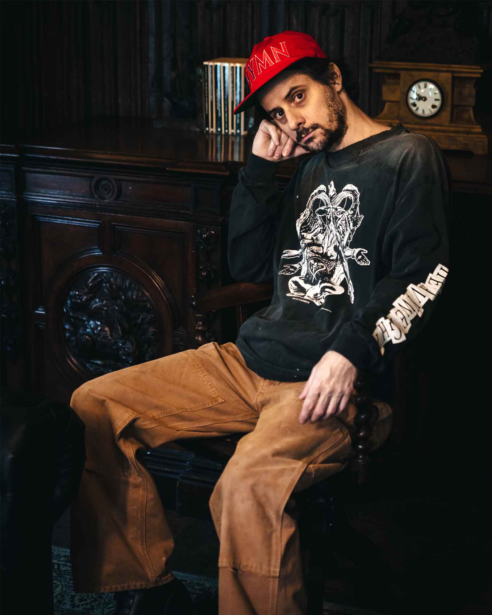 ©SAINT M××××××・saint michael -  LS TEE/HEAVY WEIGHT / BLACK