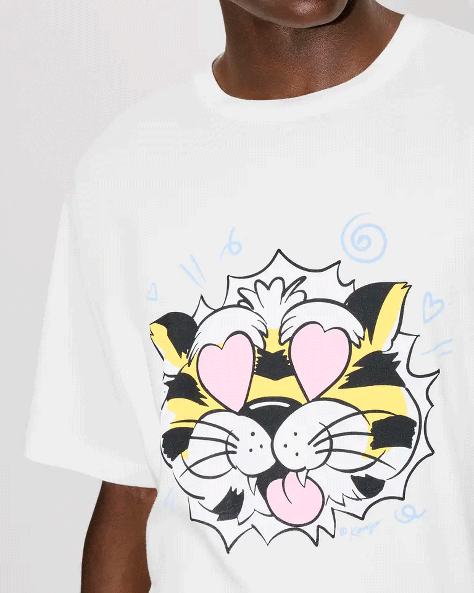 KENZO・Kenzo -  KENZO WILD TIGER OVERSIZE T-SHIRT / WHITE