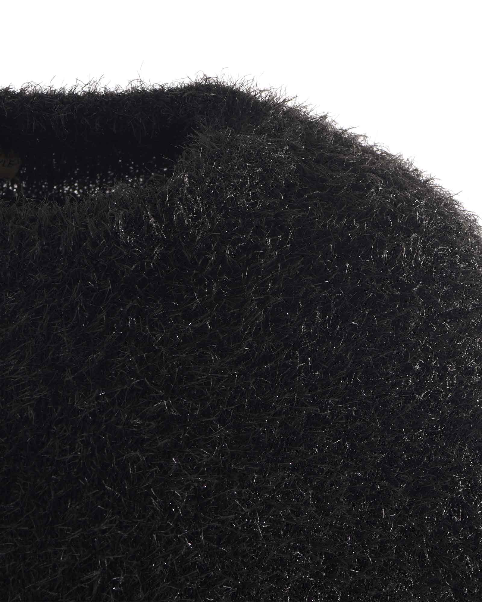 ©SAINT M××××××・セントマイケル - ニット・セーター CREW NECK KNIT/GLITTER / BLACK