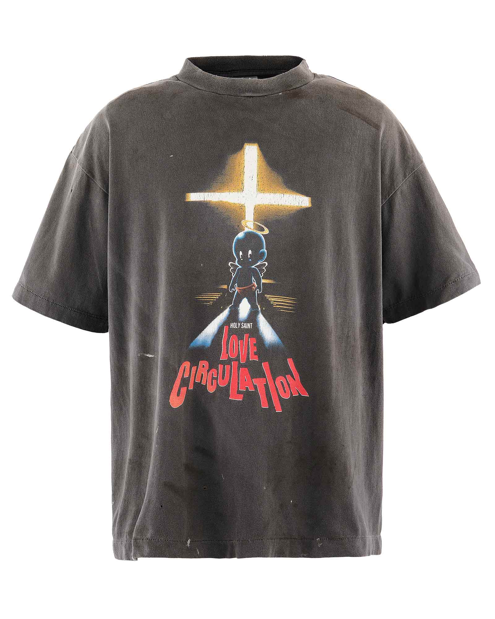 ©SAINT M××××××・セントマイケル - Tシャツ・カットソー SS T-SHIRT/LOVE CICULATION / BLACK